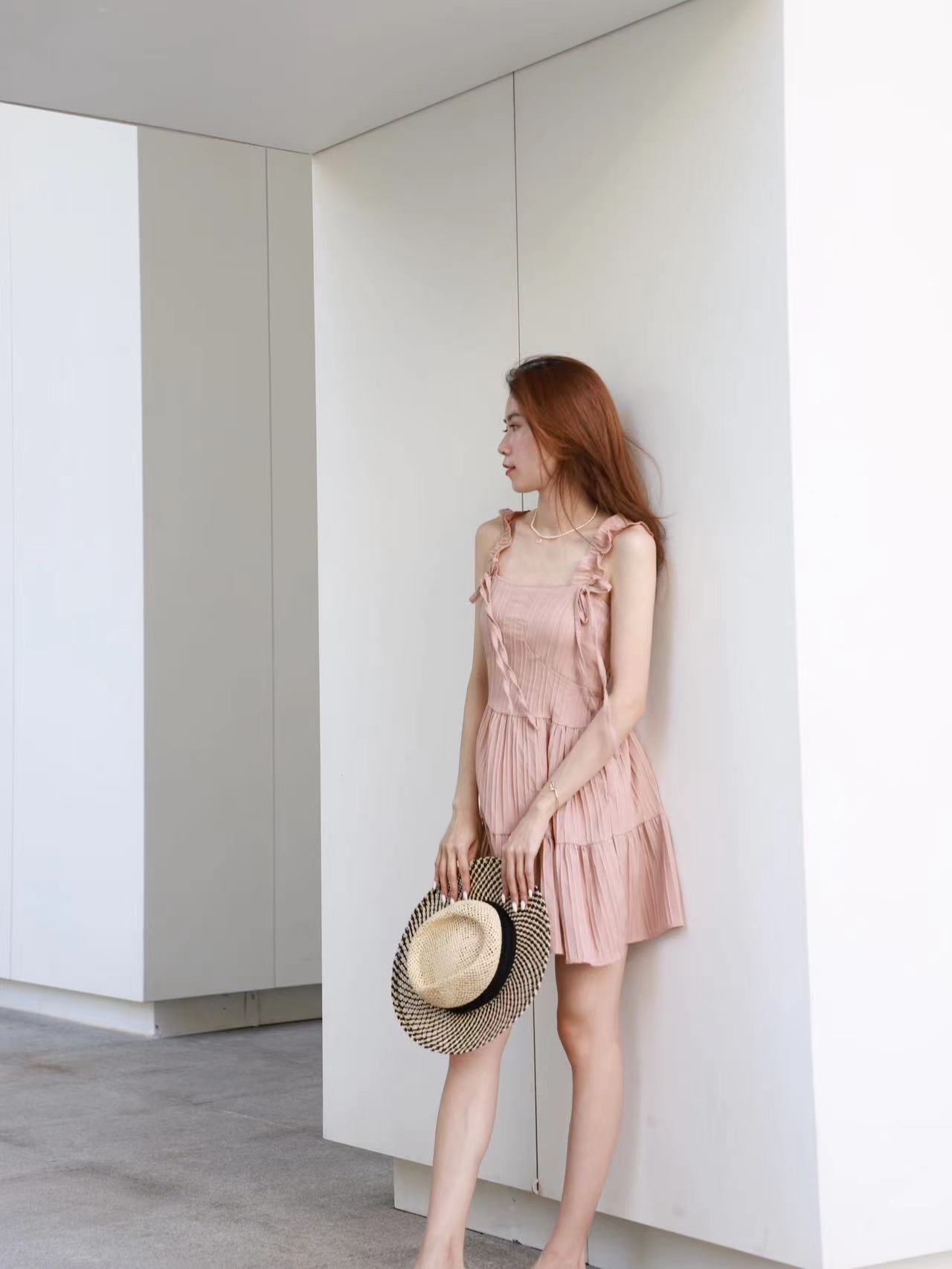 THAI Ruffles Sleeves Cup Cake Mini Dress