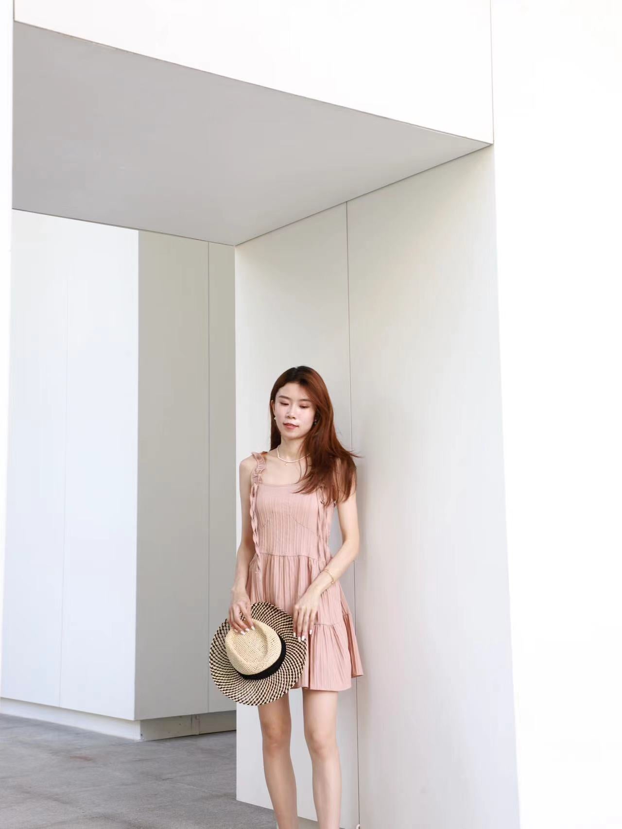 THAI Ruffles Sleeves Cup Cake Mini Dress