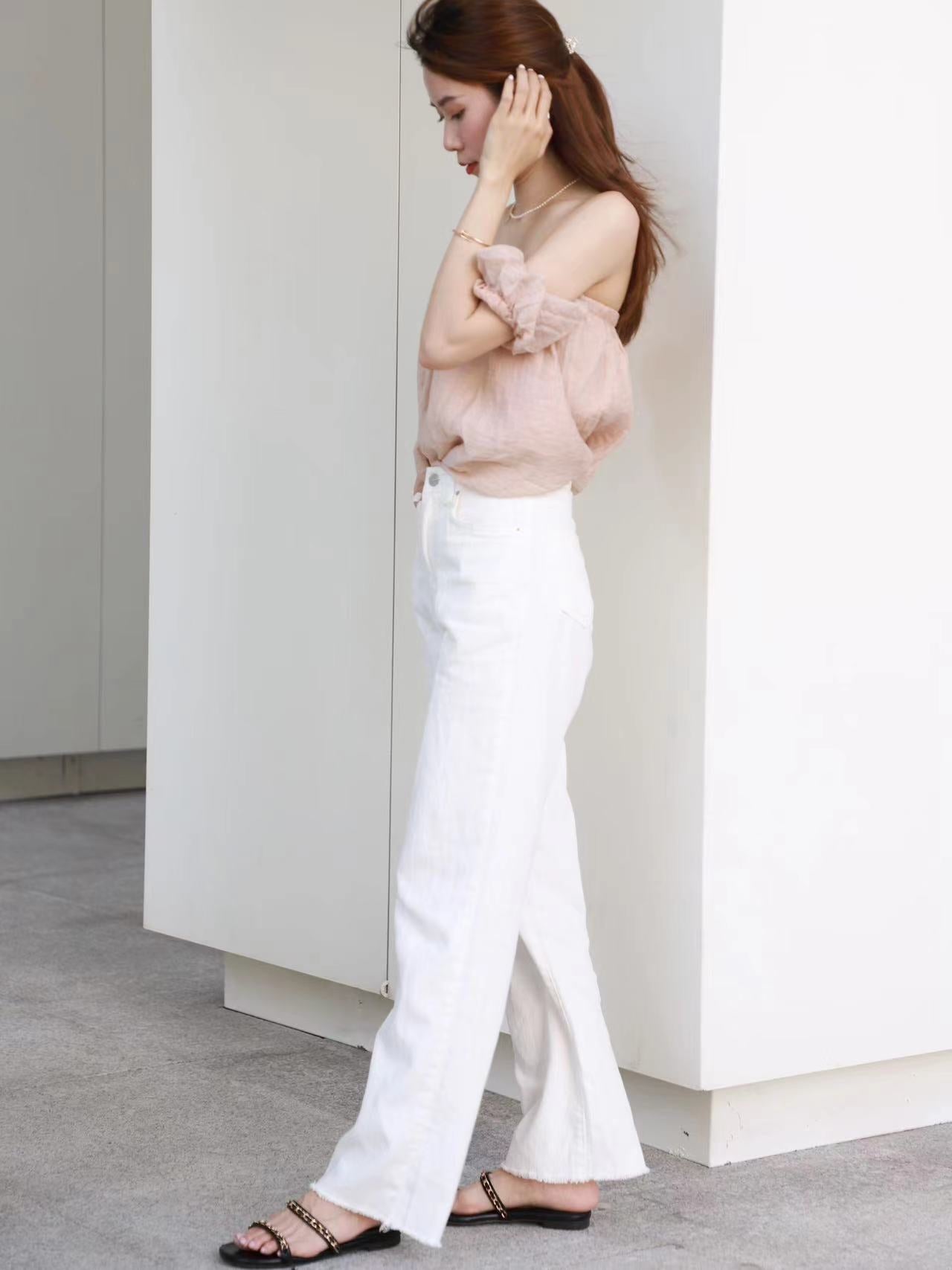 Ruffles Puffy Off Shoulder T Top