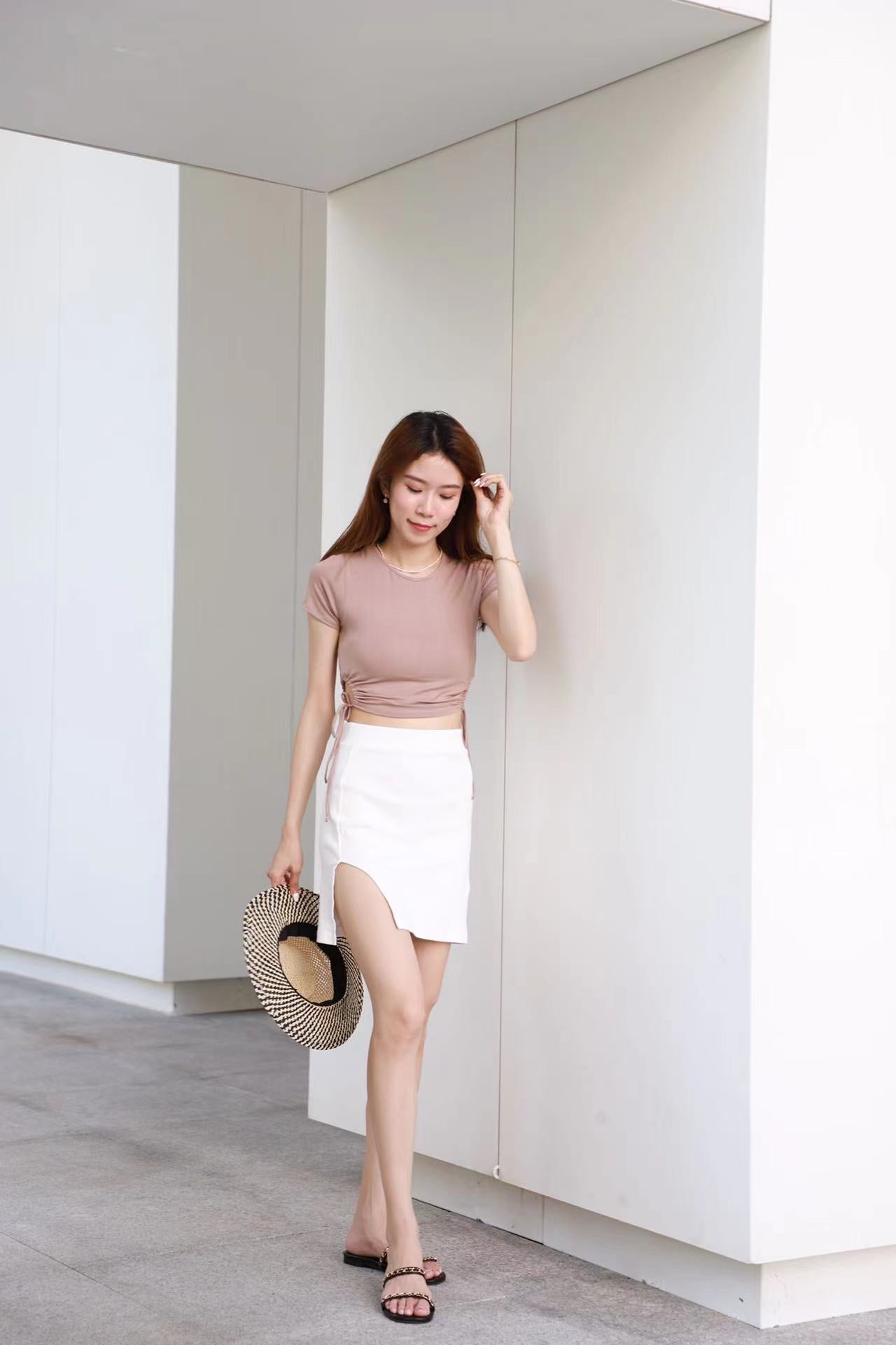 THAI Side Holes Cropped T Top