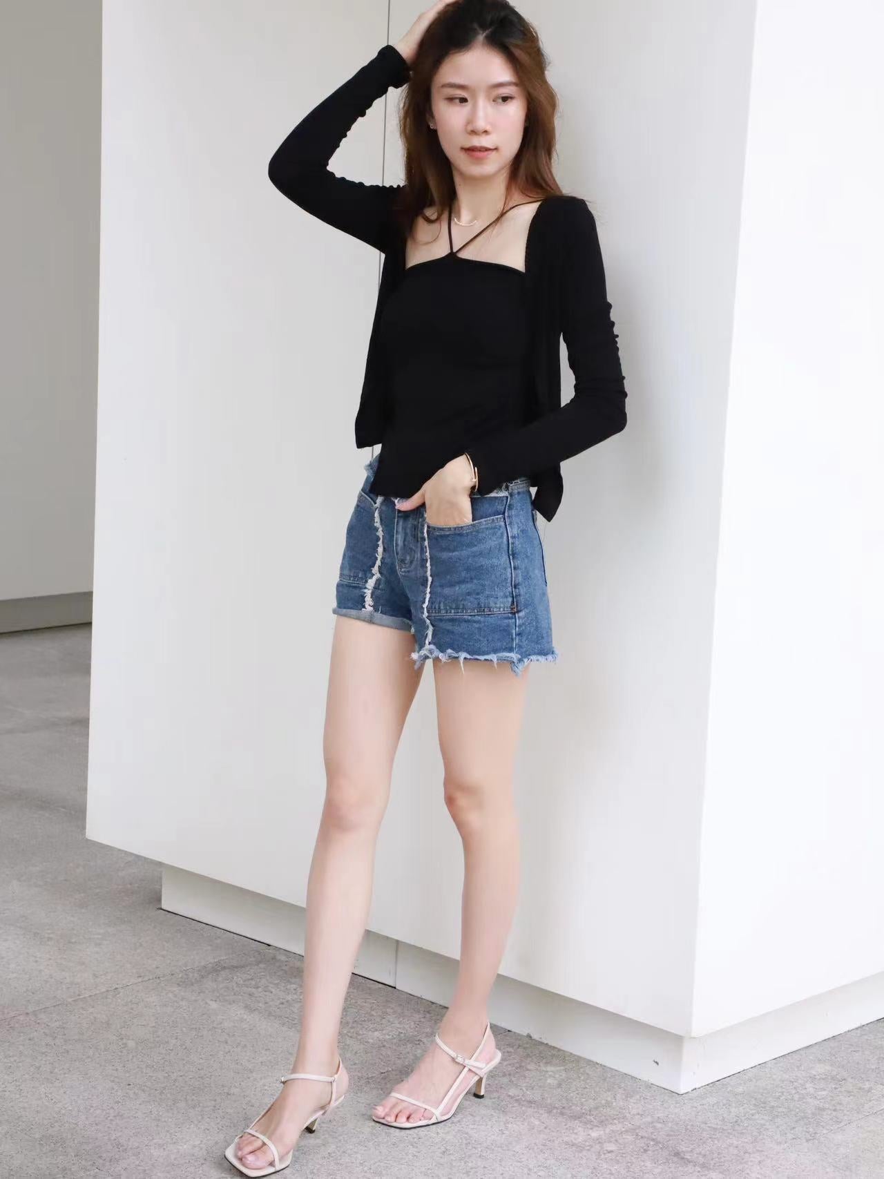 V Cross Neck Tank Top & Cardigan Set