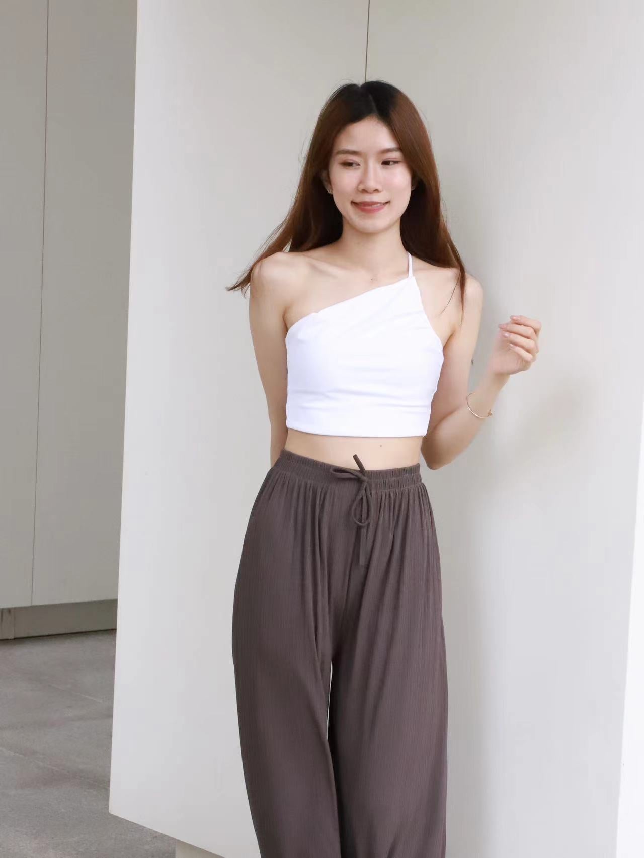 One Strap Cropped Sports Bra