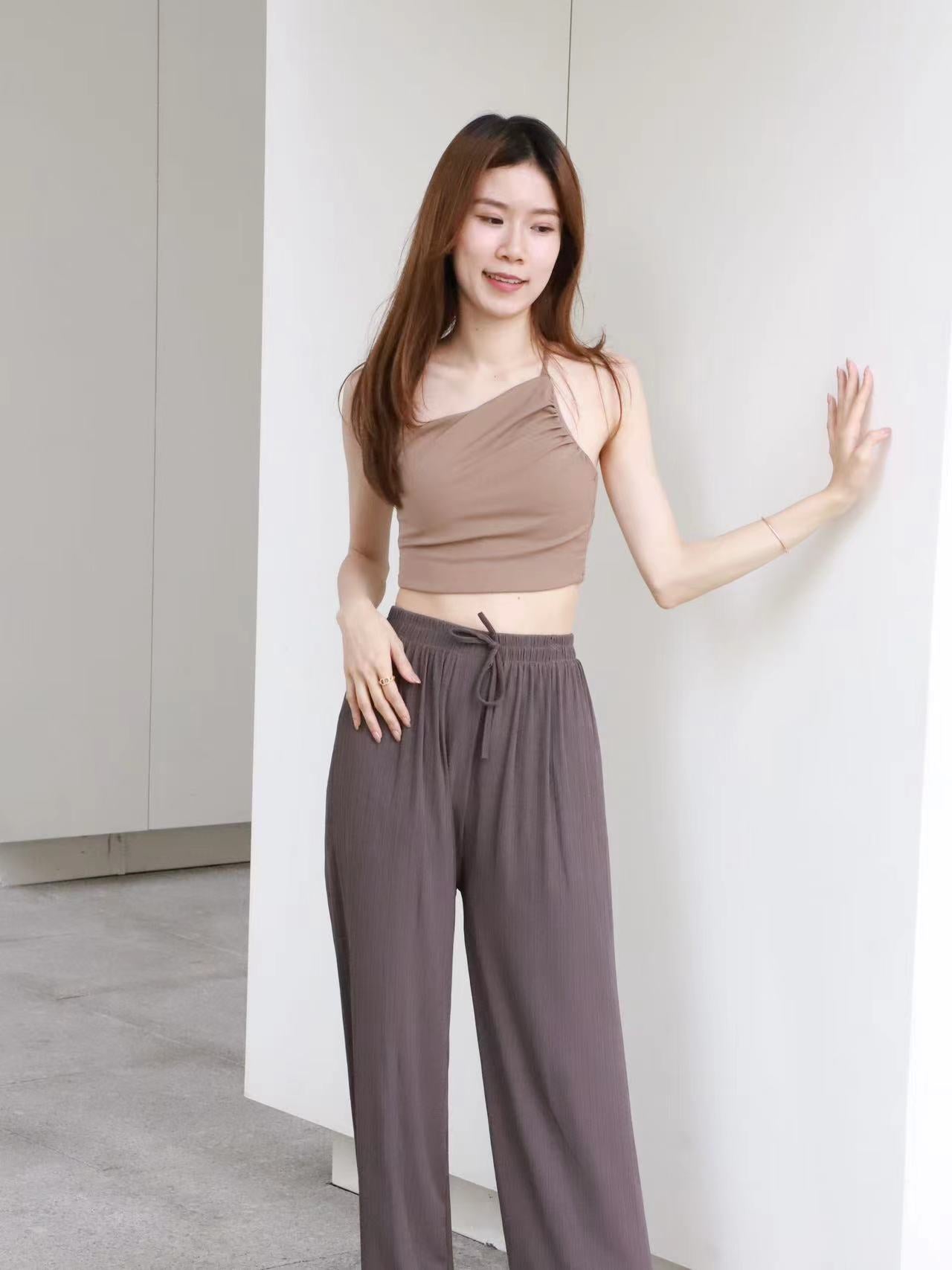 One Strap Cropped Sports Bra
