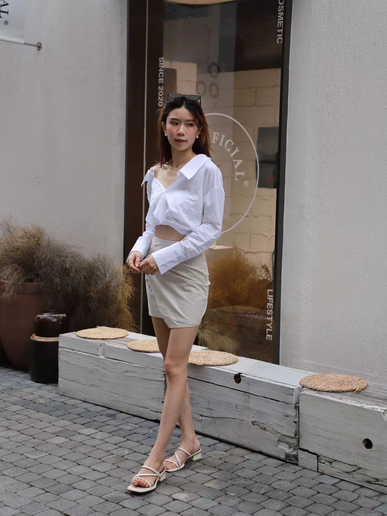 Linen Wrap Skirt