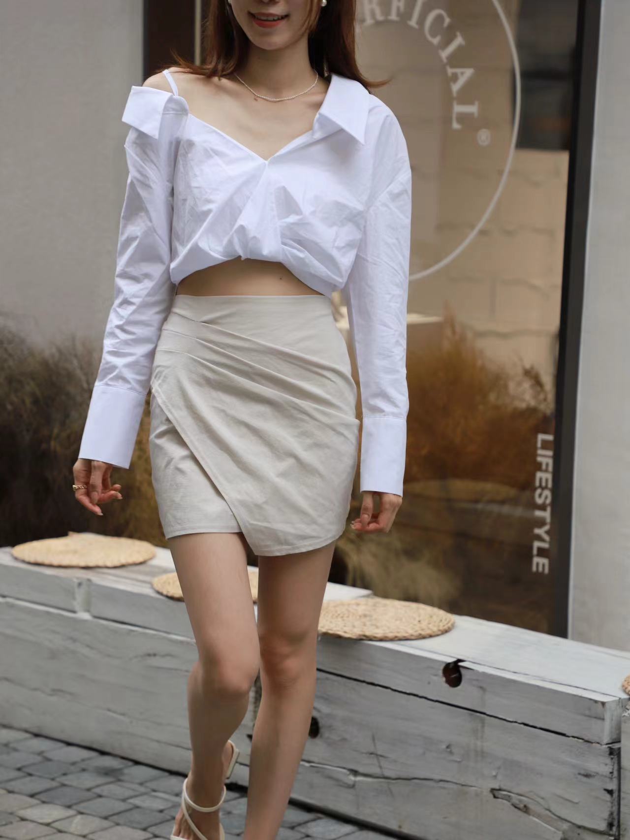 Linen Wrap Skirt