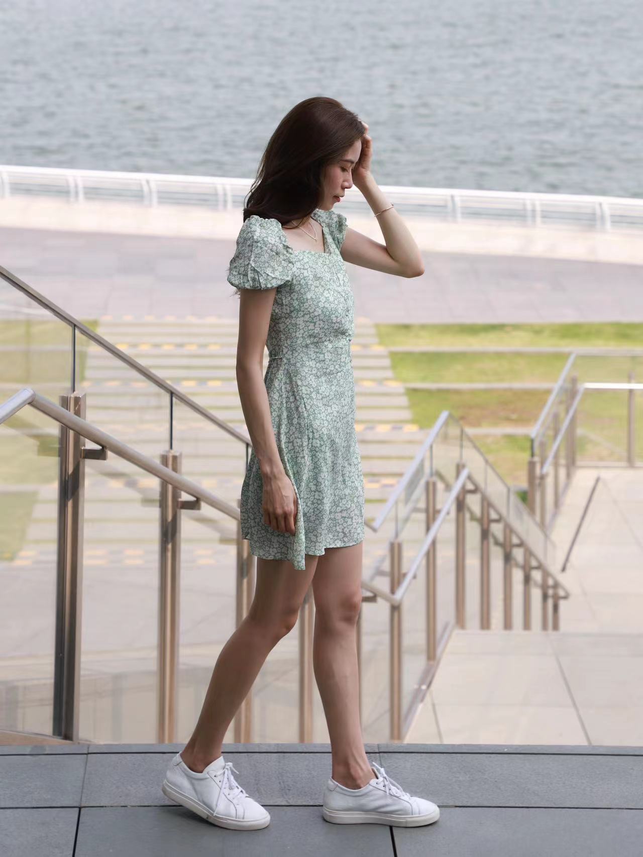 Eden Floral Tie Waist Mini Dress