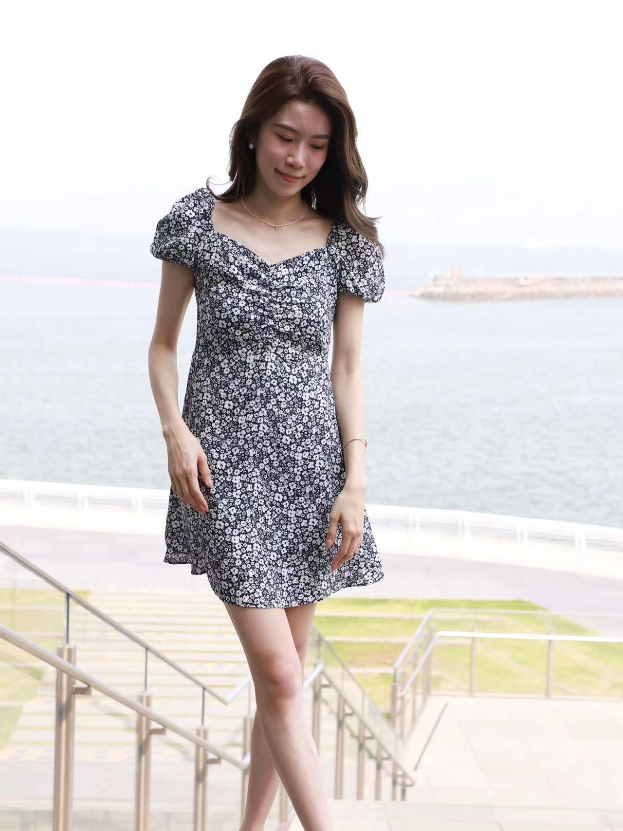 Eden Floral Tie Waist Mini Dress