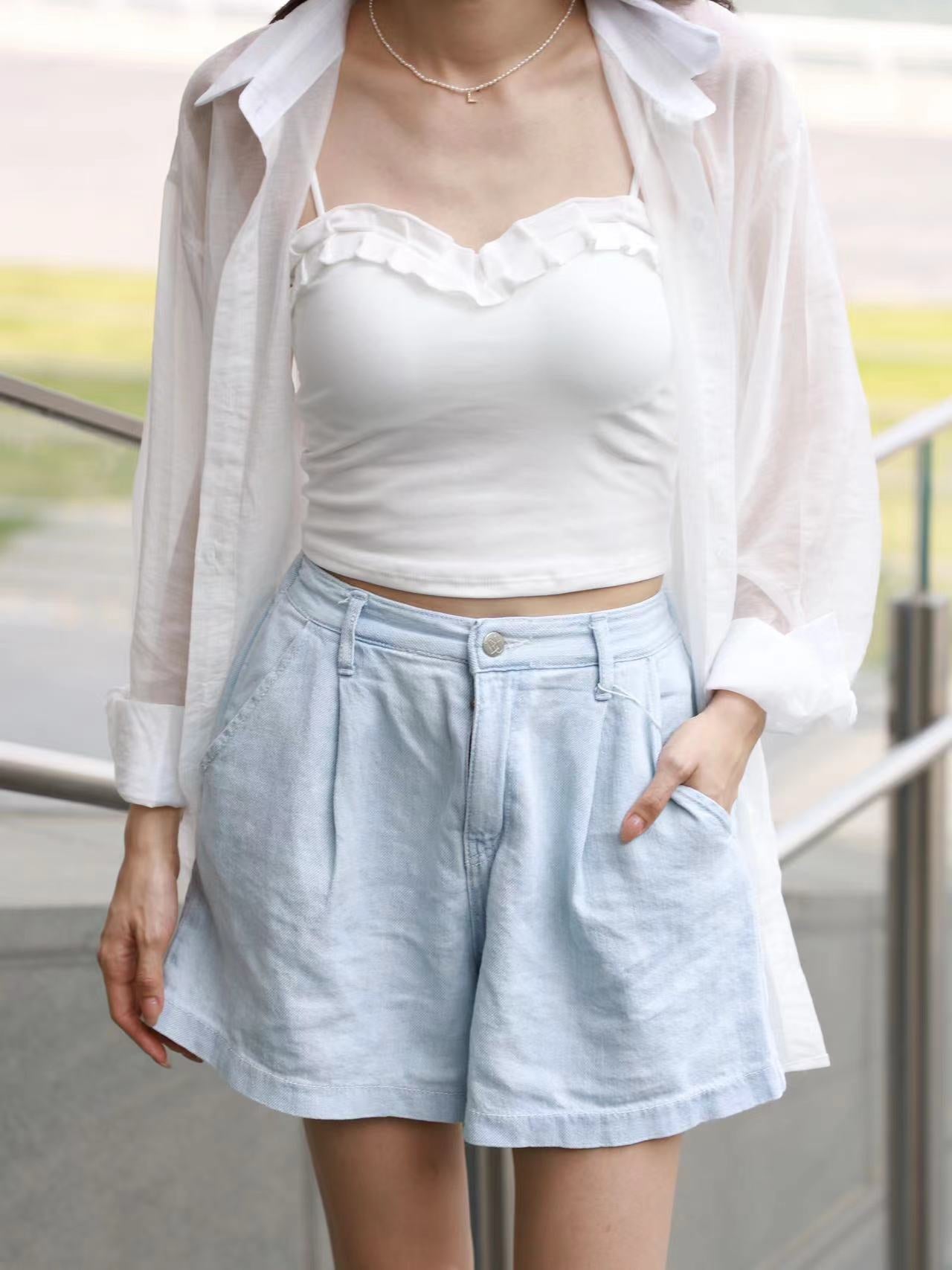 Denim Jacket & Shorts Set