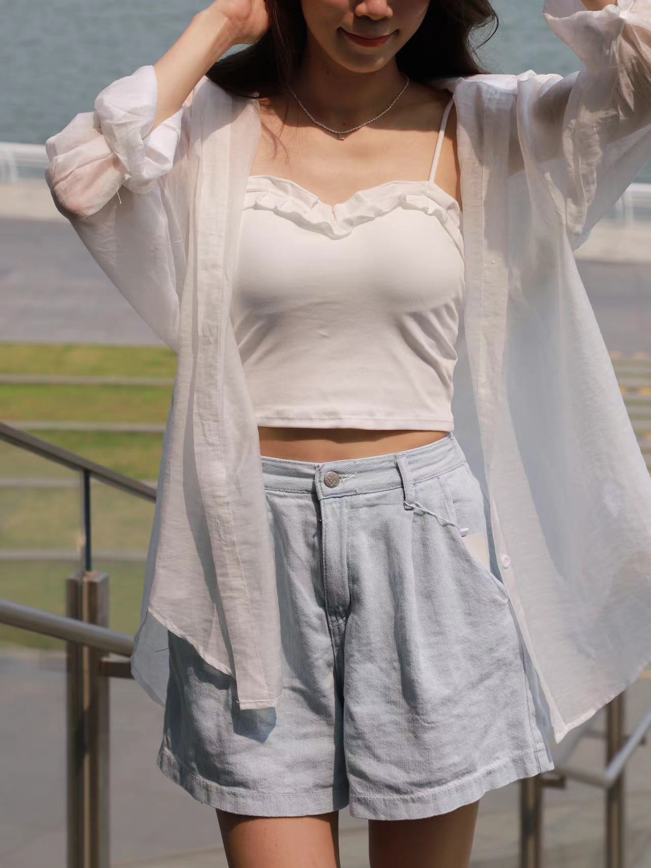 Denim Jacket & Shorts Set