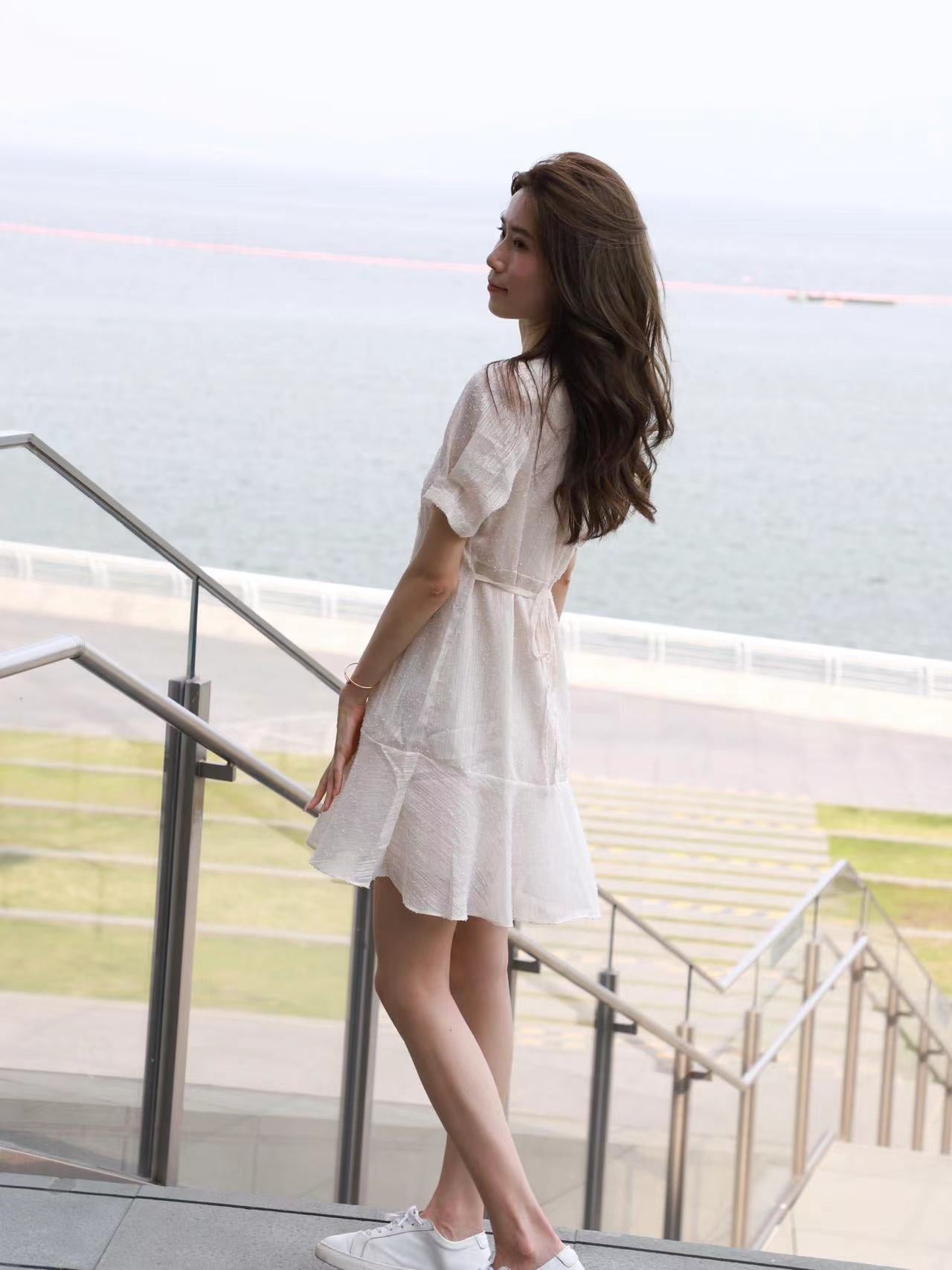 Shooting Star Tie Waist Mini Dress