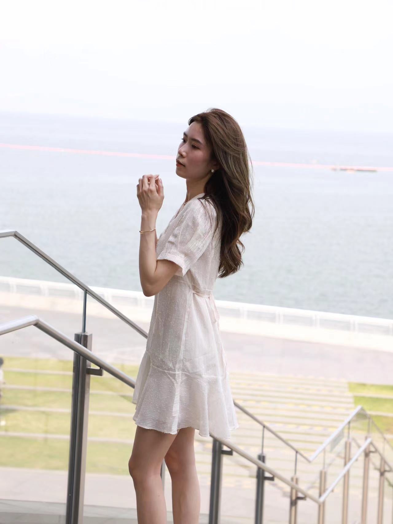 Shooting Star Tie Waist Mini Dress