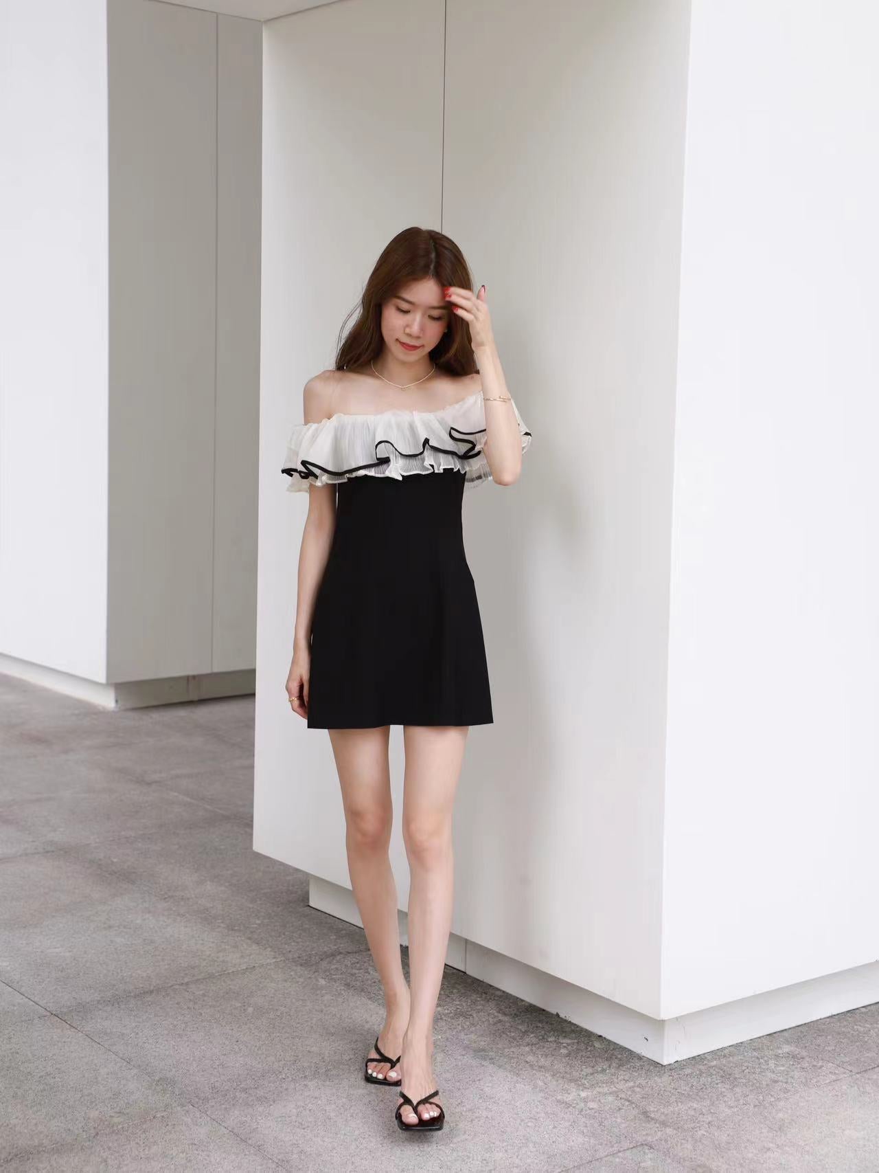 Lace Ruffles Grand Lily Mini Dress