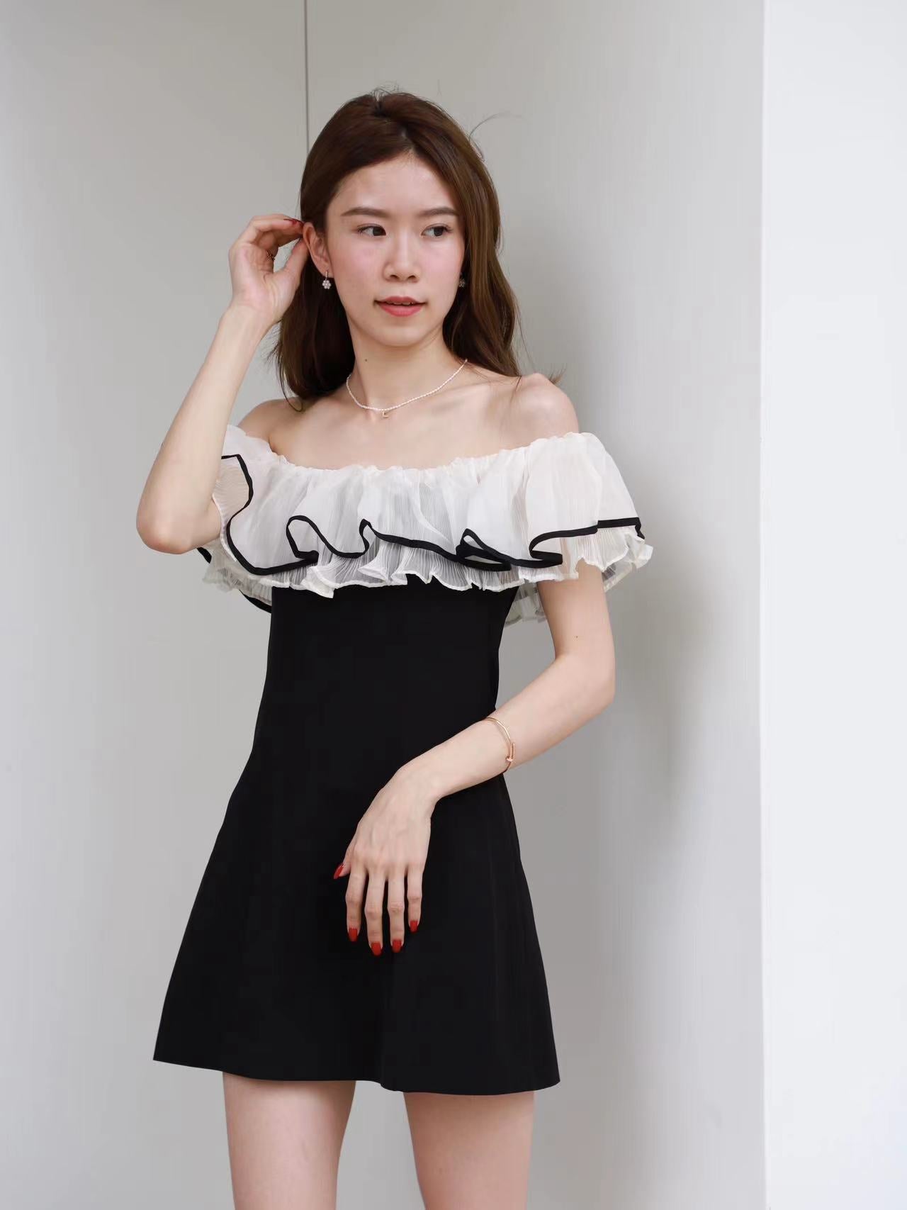 Lace Ruffles Grand Lily Mini Dress