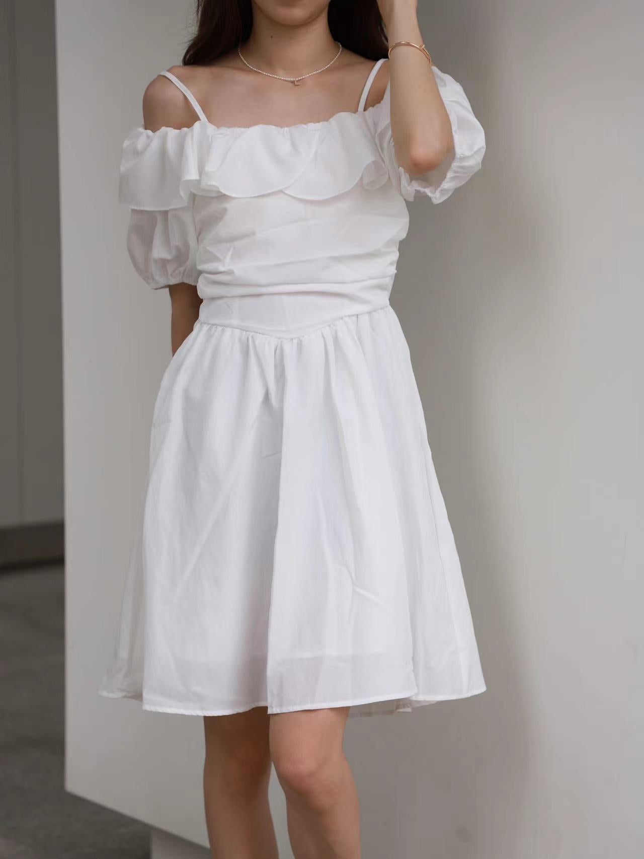 Ruffles Open Sleeves Mini Dress