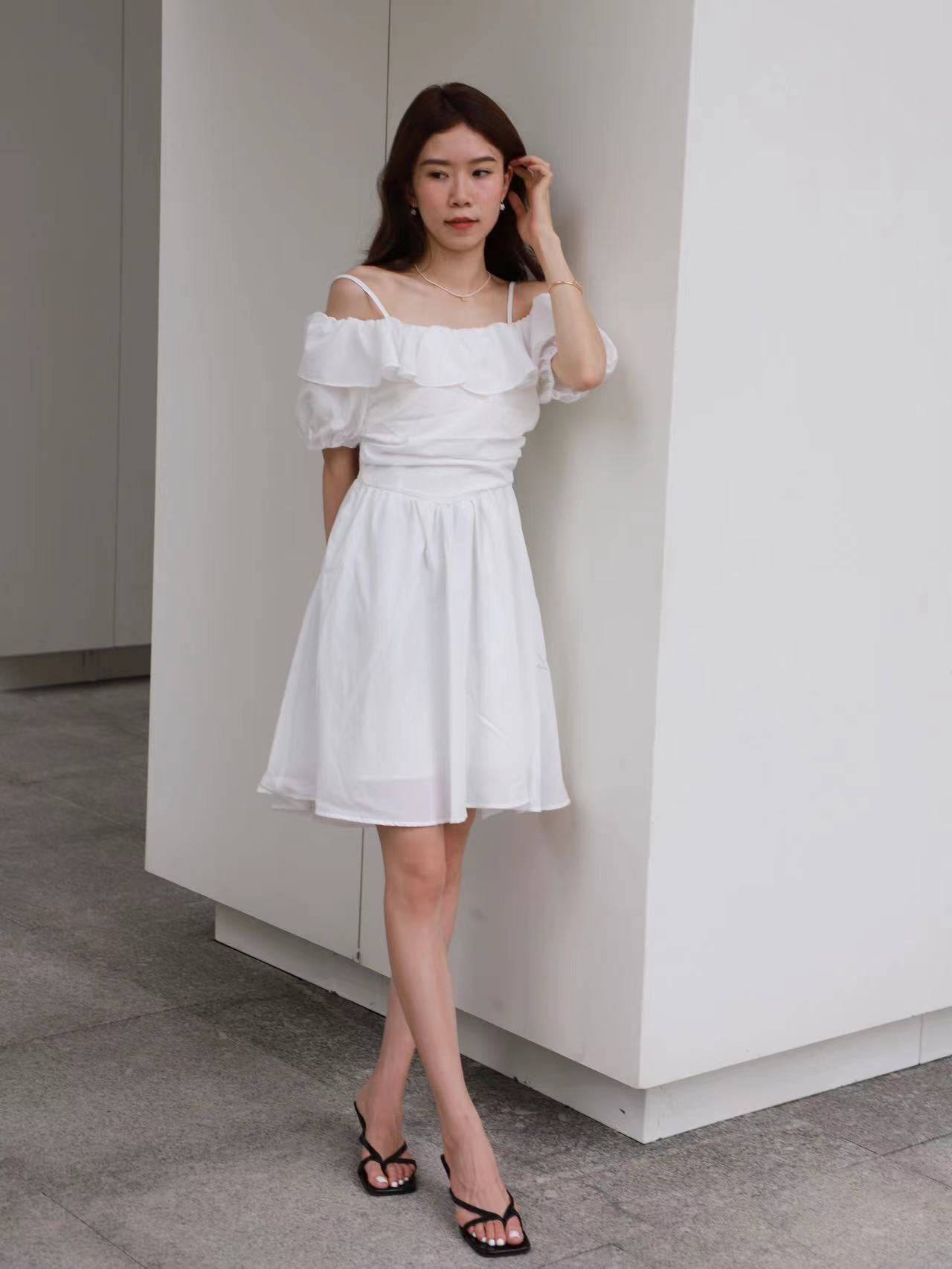 Ruffles Open Sleeves Mini Dress