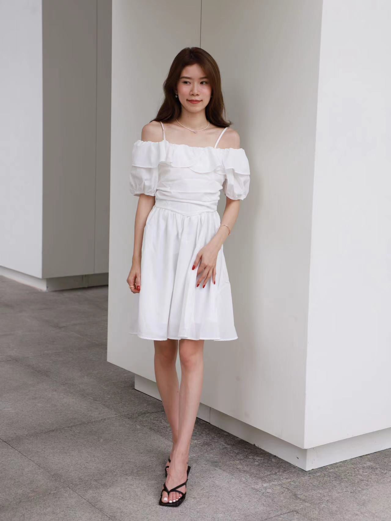 Ruffles Open Sleeves Mini Dress