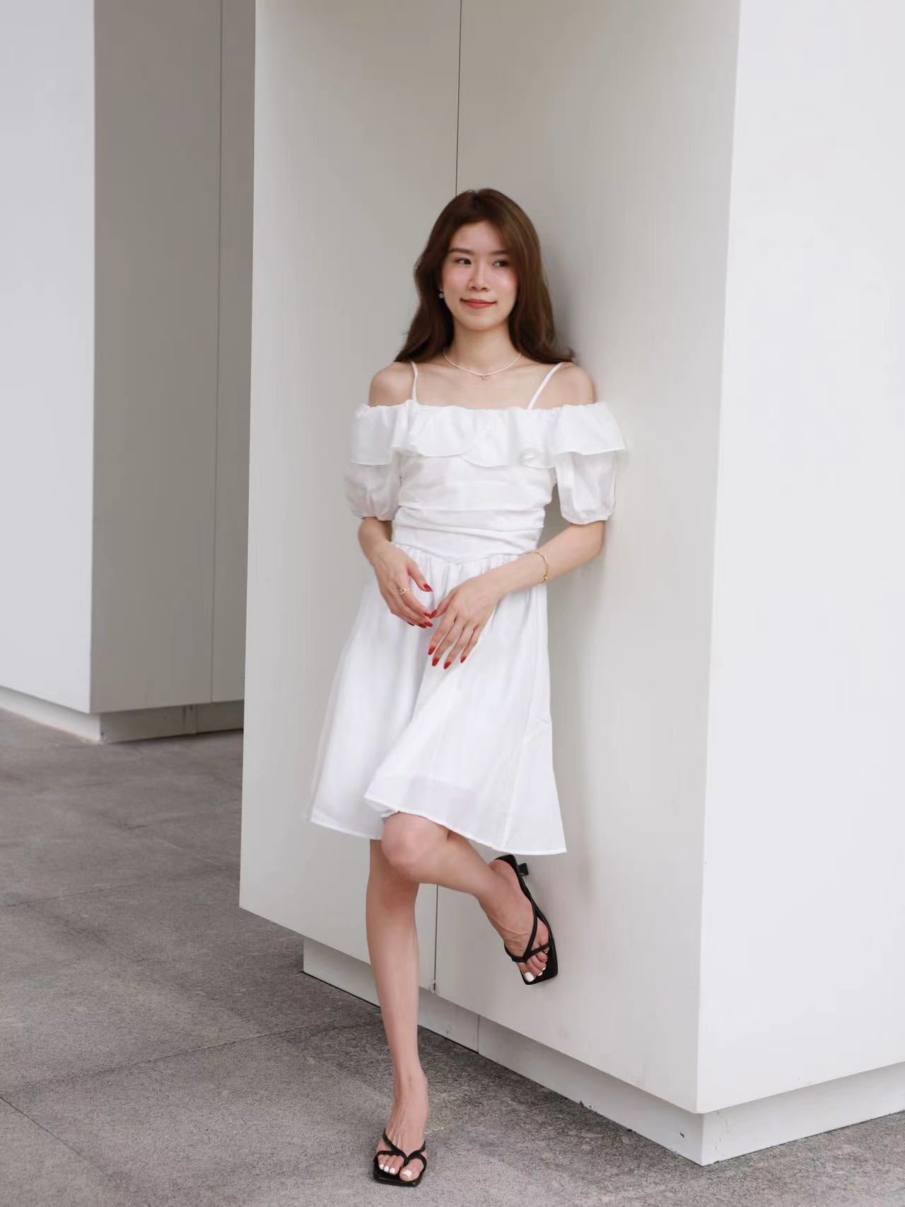 Ruffles Open Sleeves Mini Dress