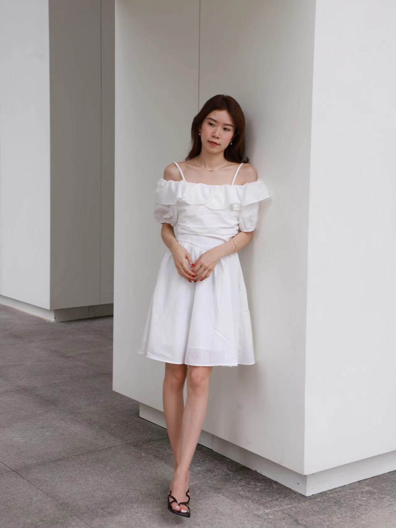 Ruffles Open Sleeves Mini Dress