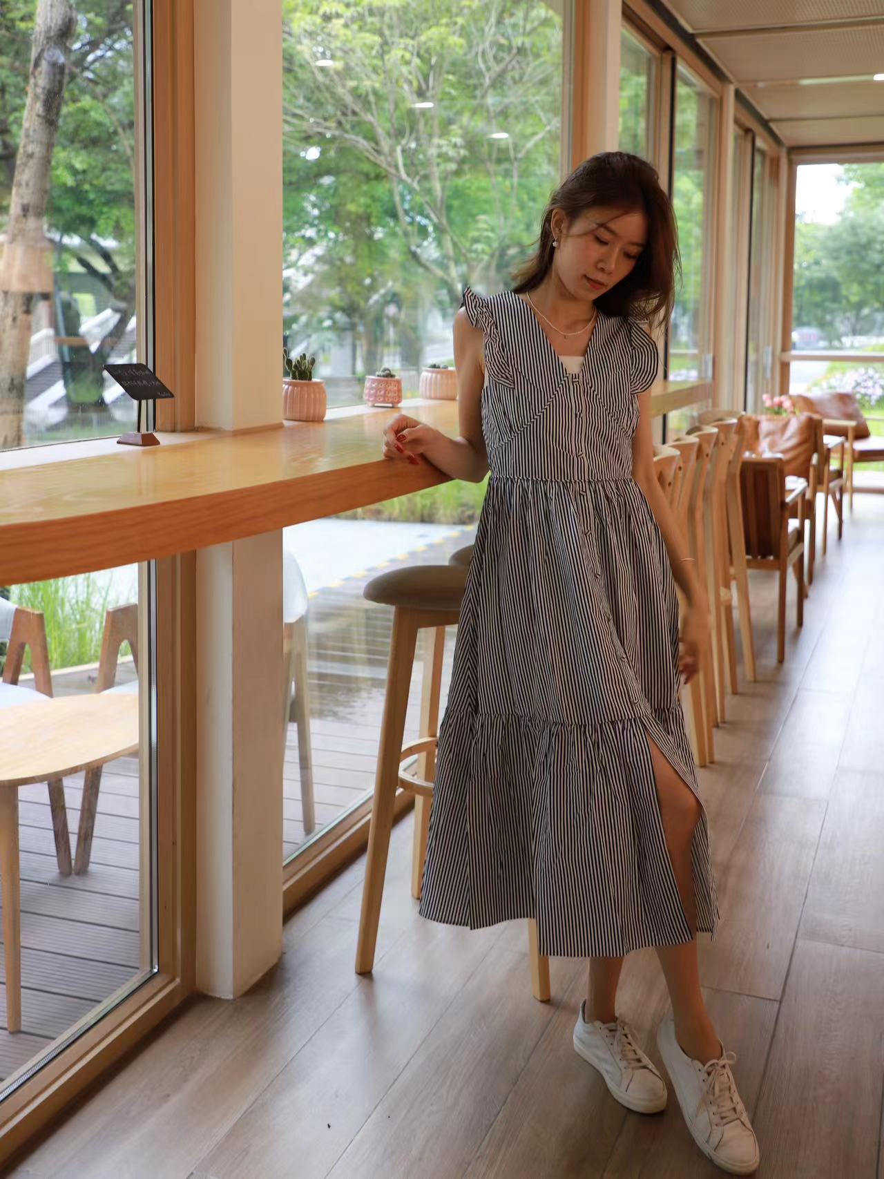Striped Butterfly Maxi Dress