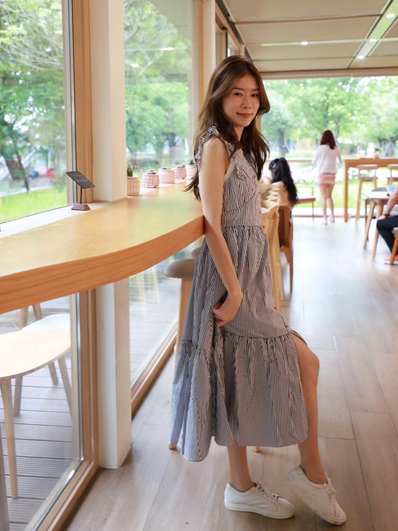 Striped Butterfly Maxi Dress