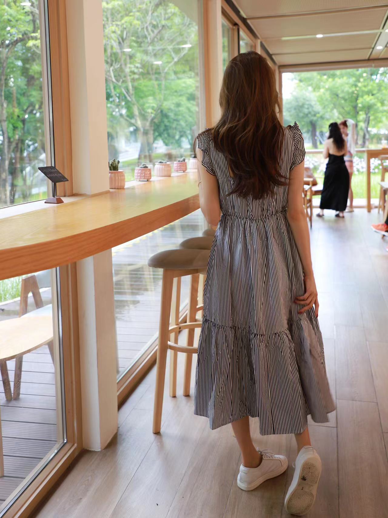 Striped Butterfly Maxi Dress