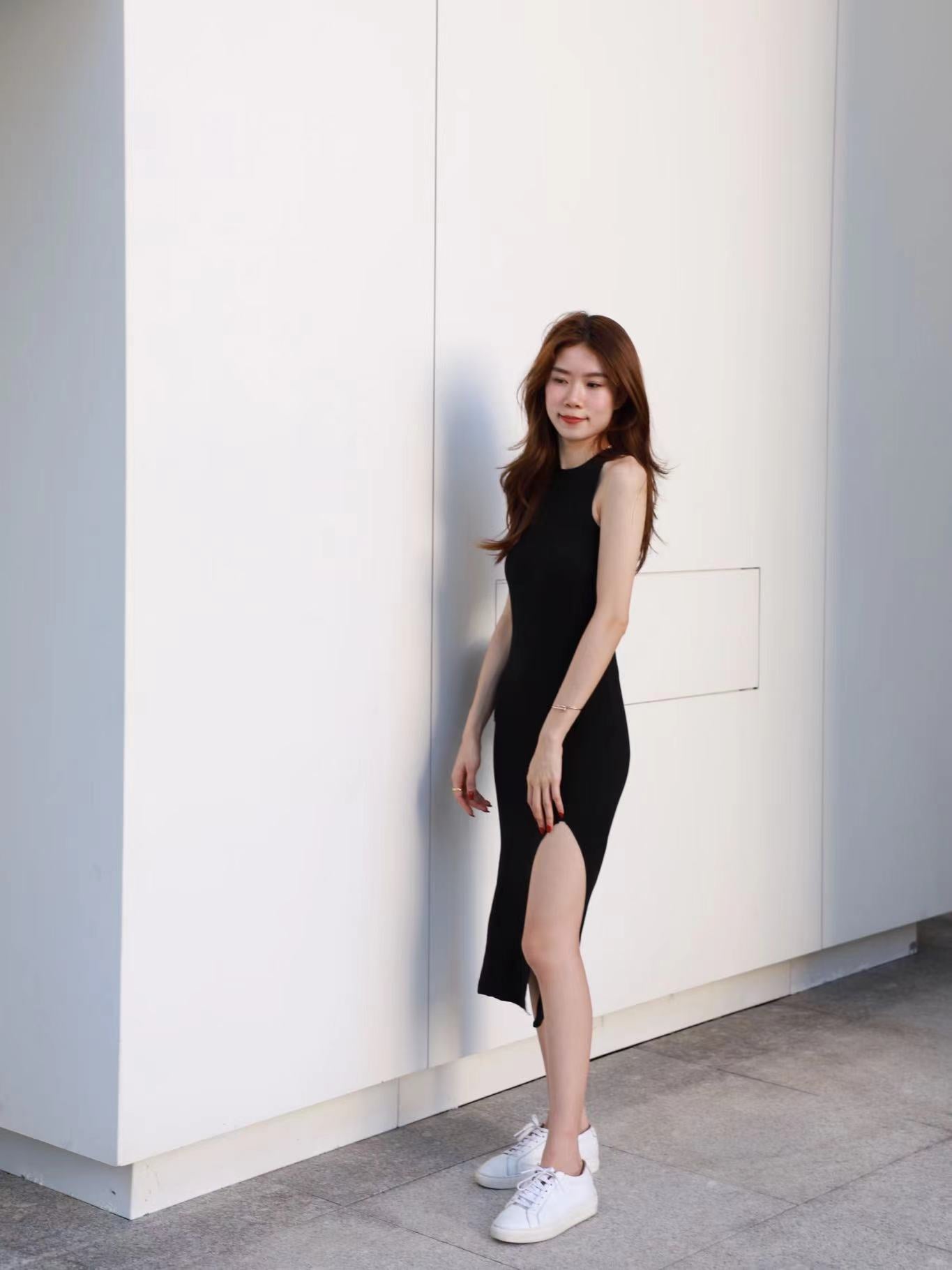 Your Second Skin Slit Maxi Dress