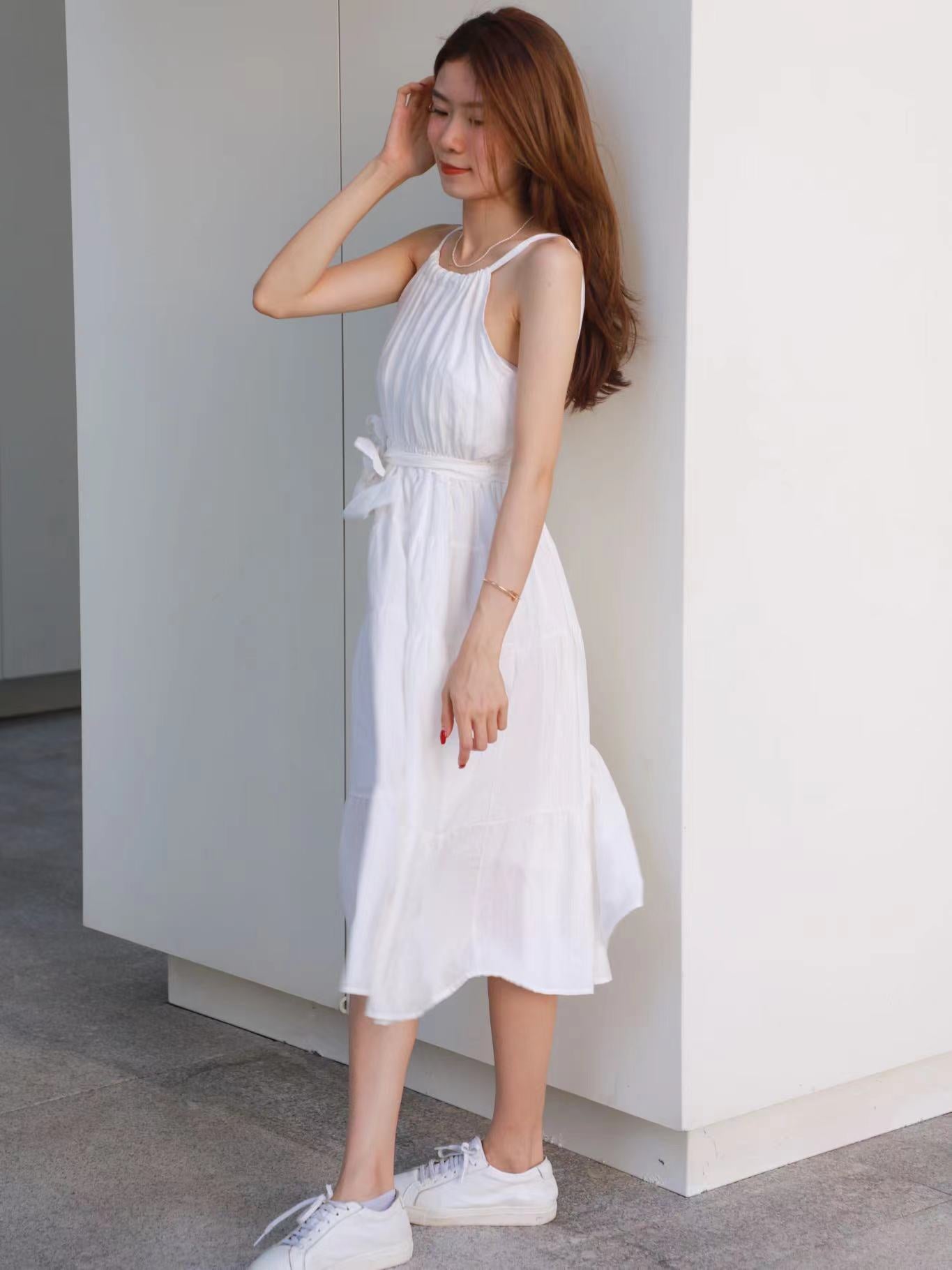 Ruffles Sophia Maxi Dress with belt