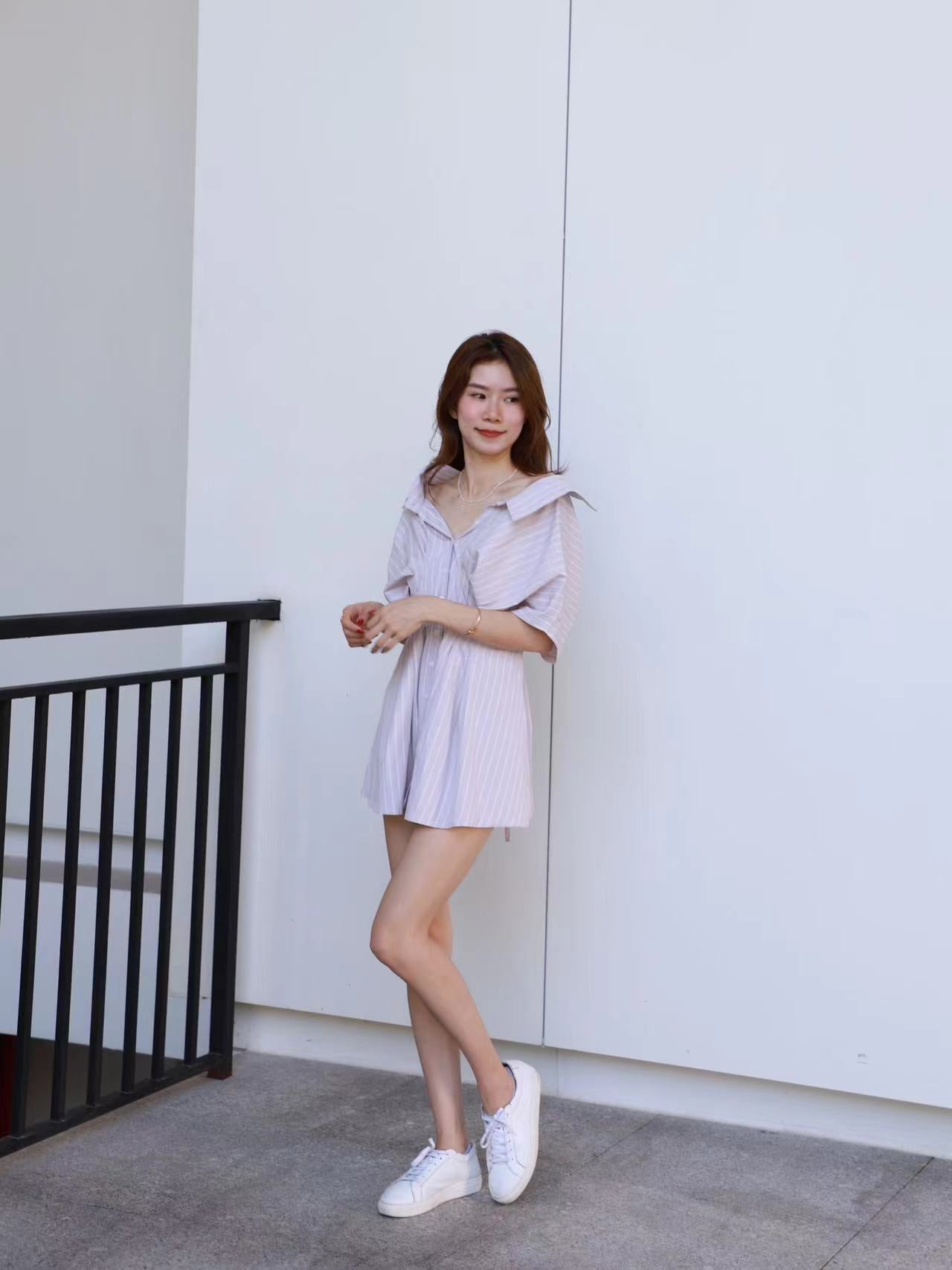 Cross at the back butterfly Mini Dress