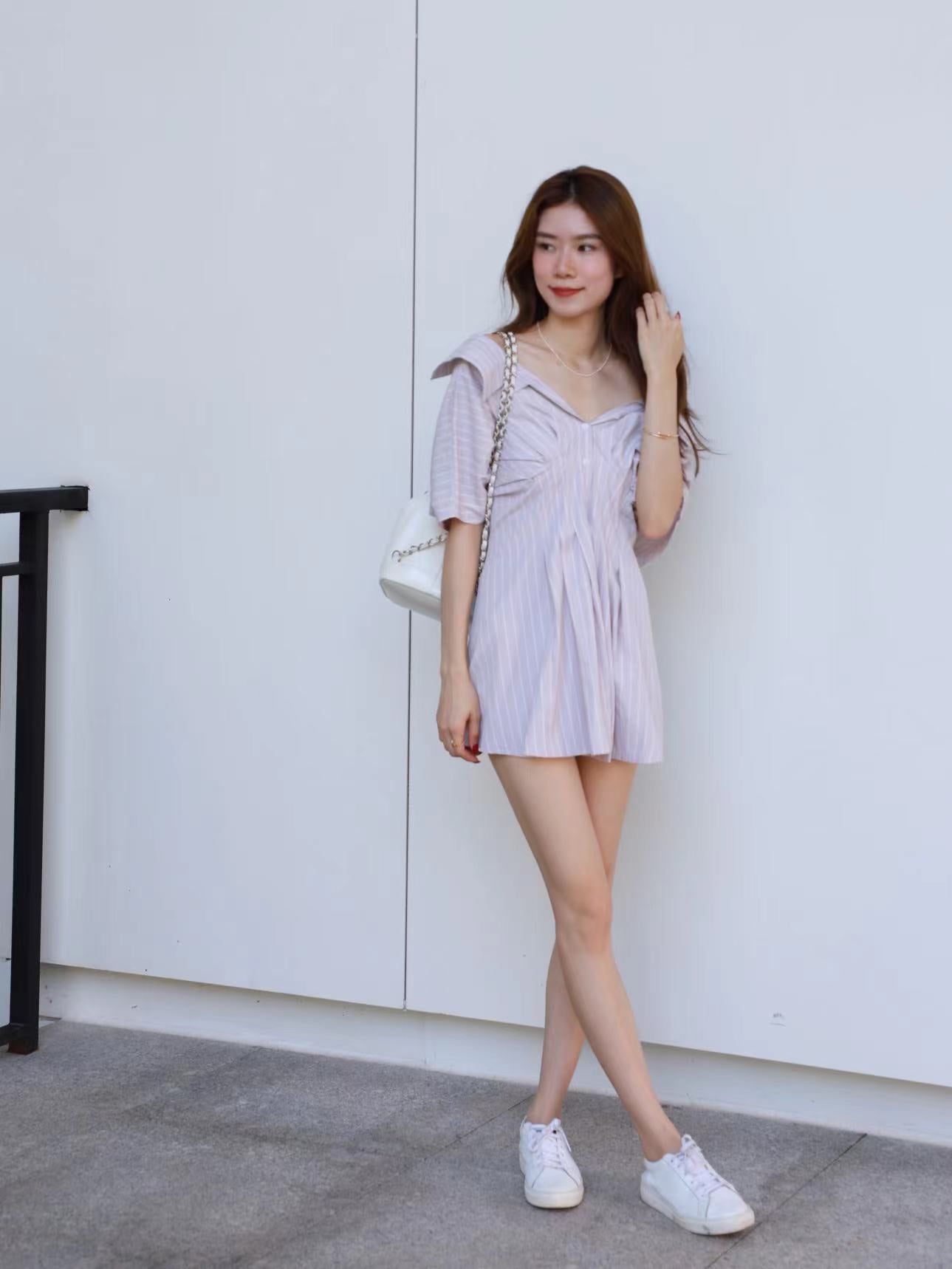Cross at the back butterfly Mini Dress