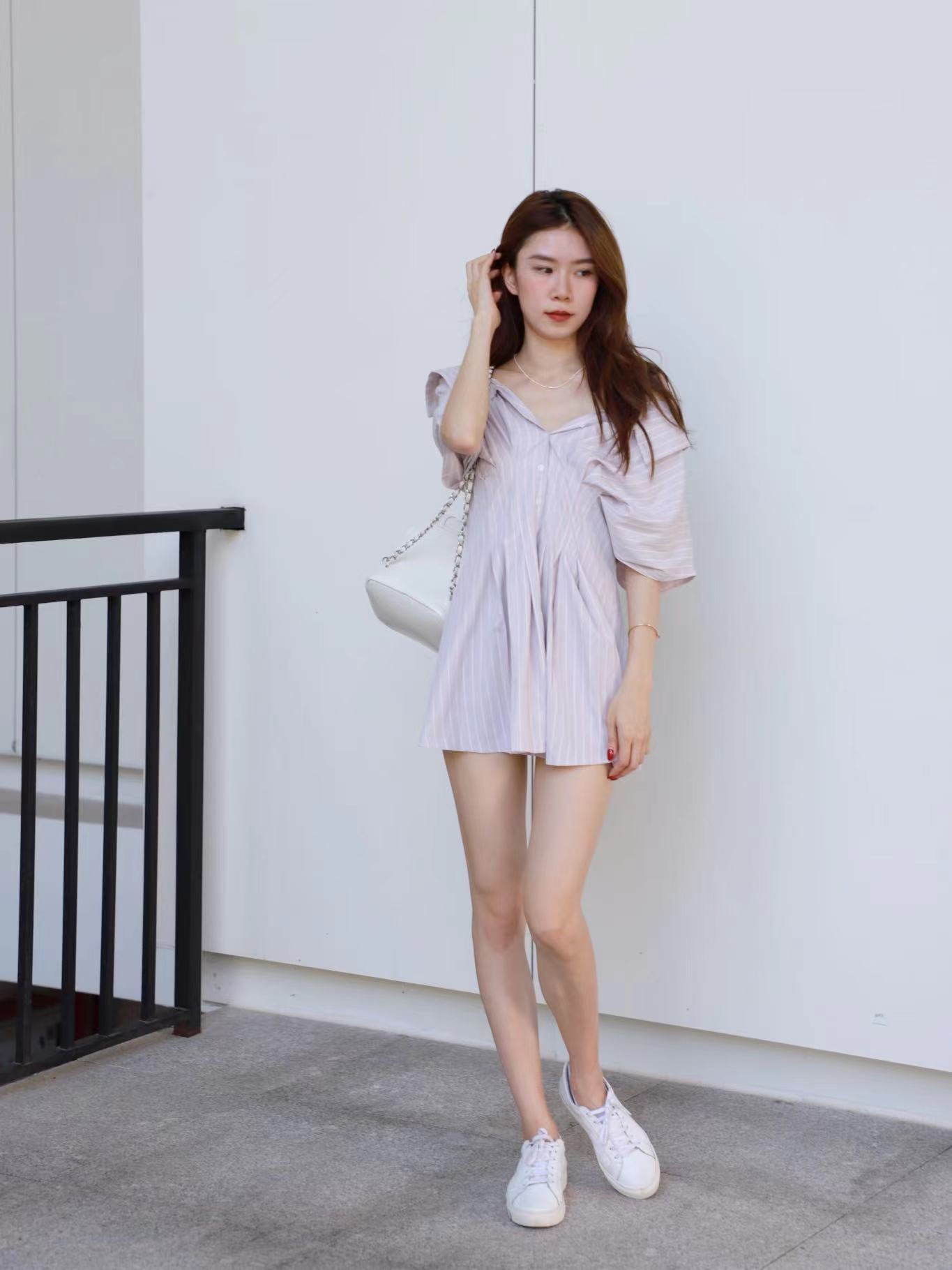 Cross at the back butterfly Mini Dress