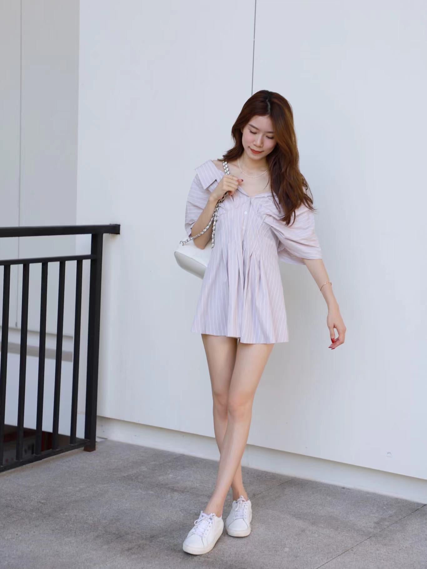 Cross at the back butterfly Mini Dress