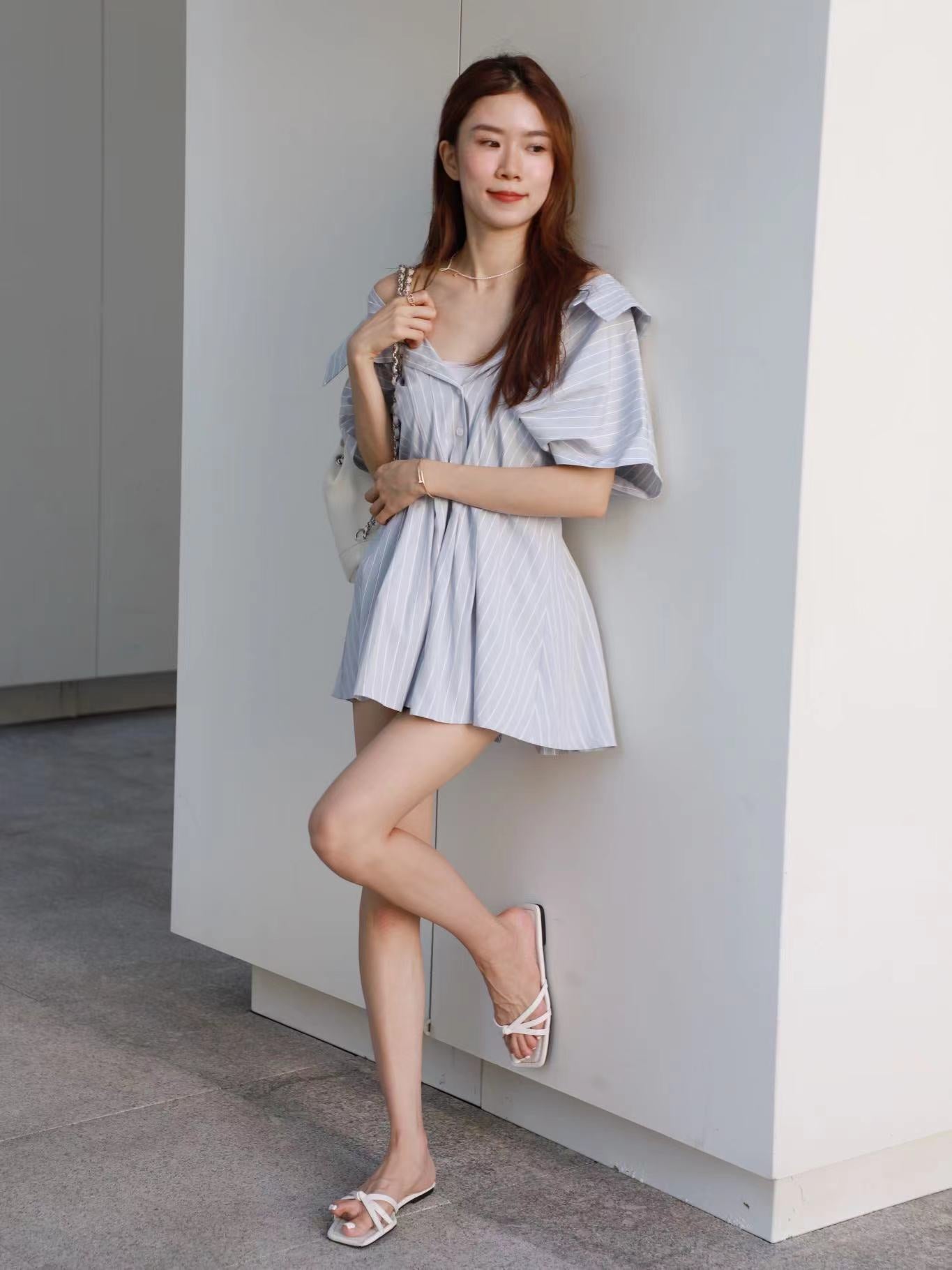 Cross at the back butterfly Mini Dress