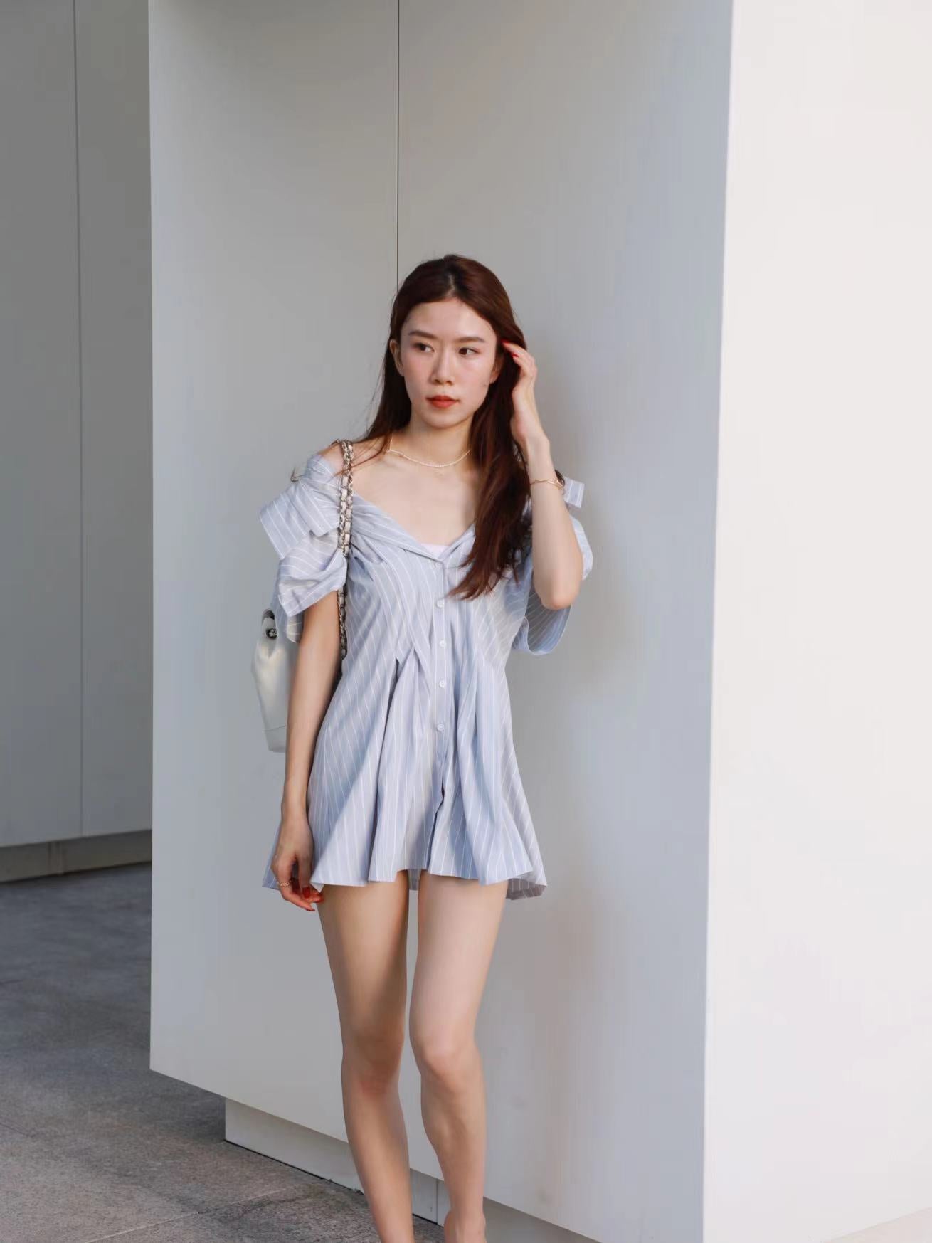 Cross at the back butterfly Mini Dress