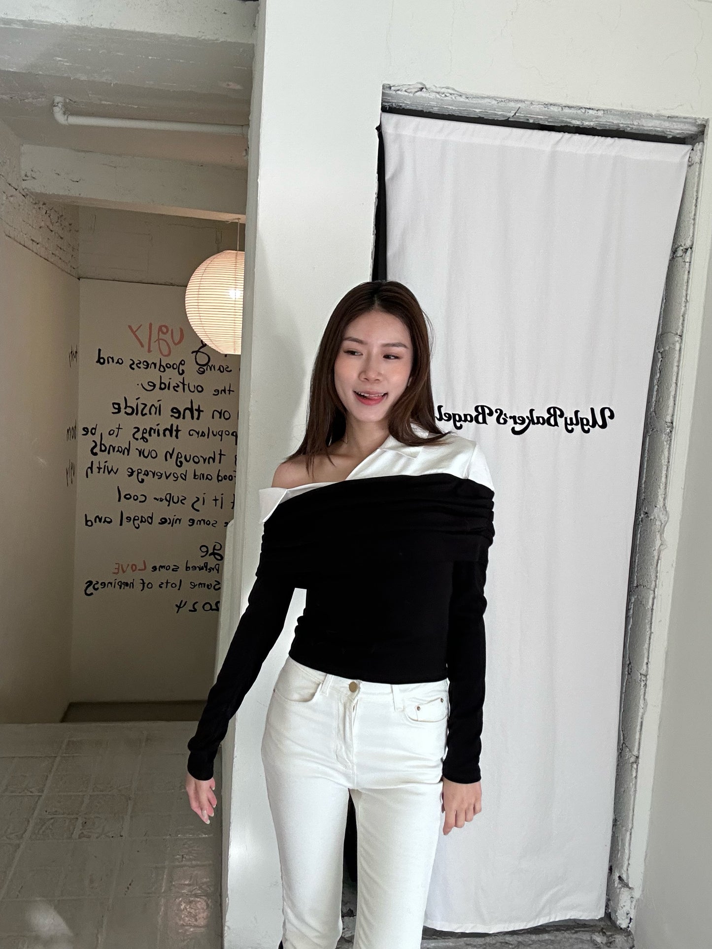 Off Shoulder Mix Top