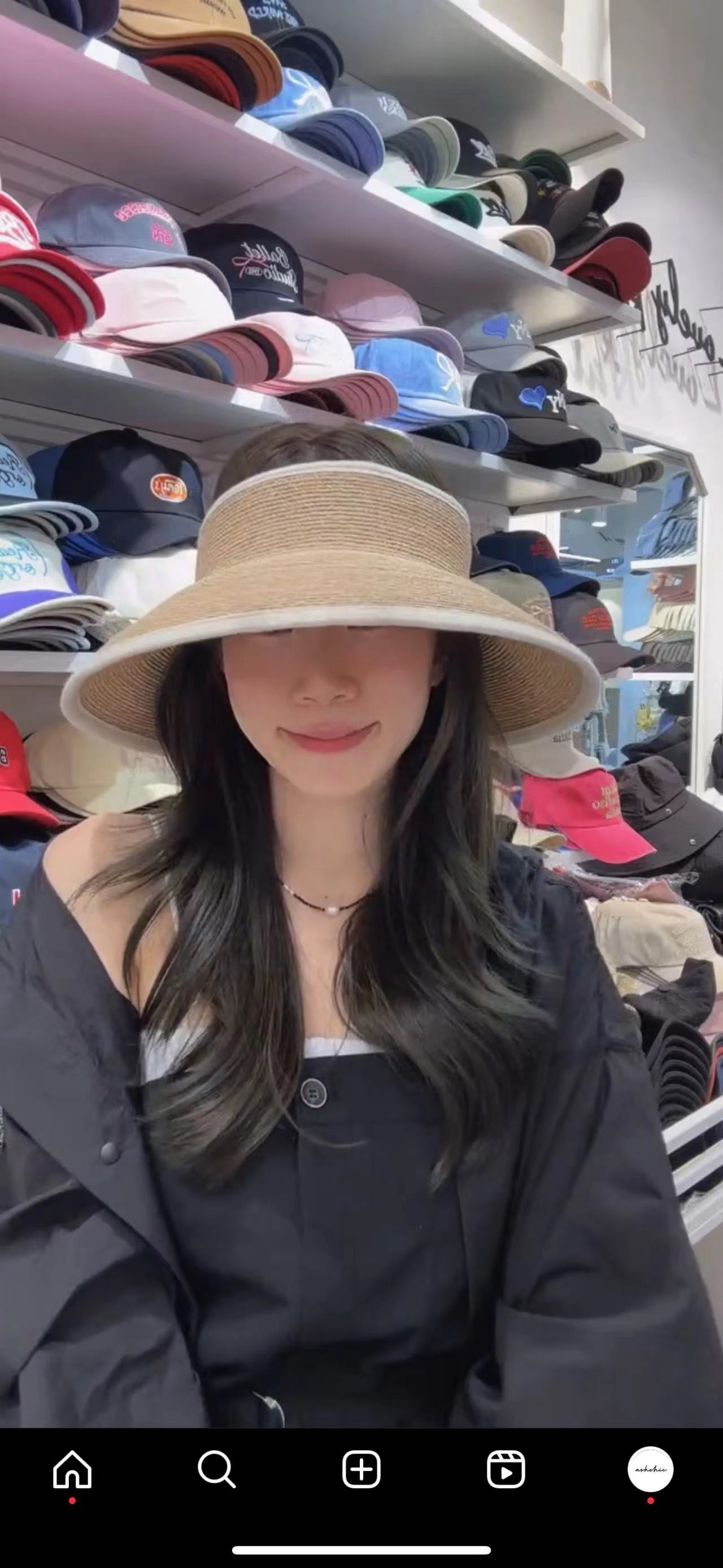 Ribbon at Back Hat