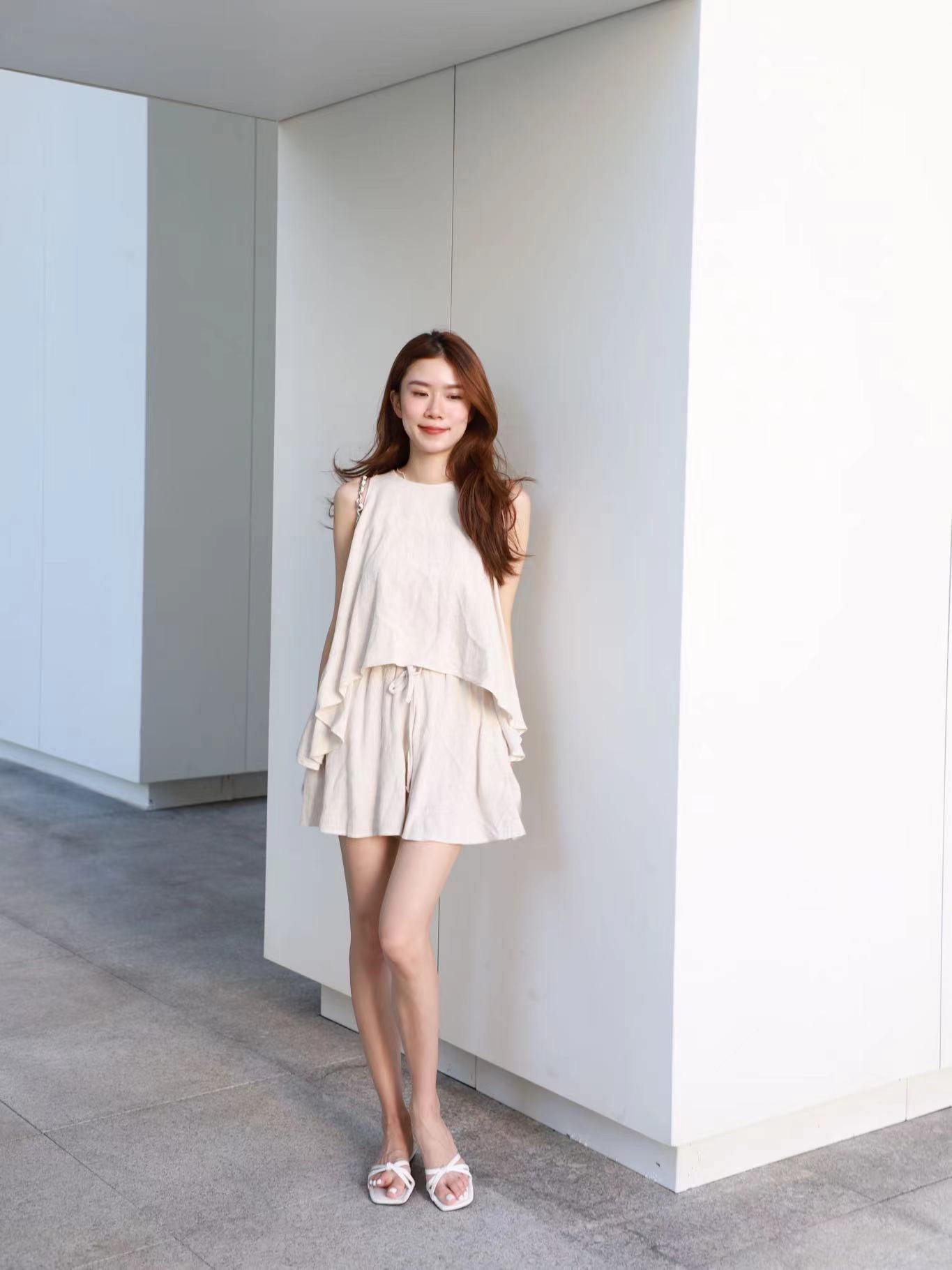 Linen Lady Tank & Shorts Set