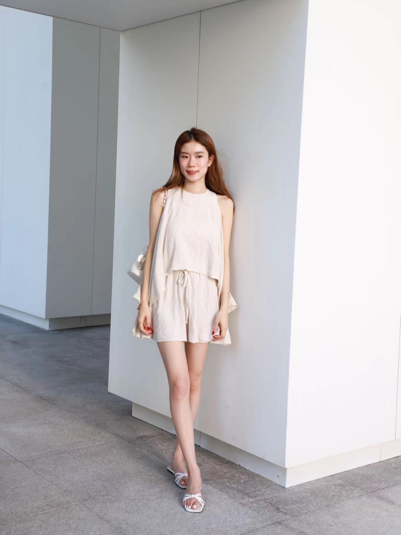 Linen Lady Tank & Shorts Set