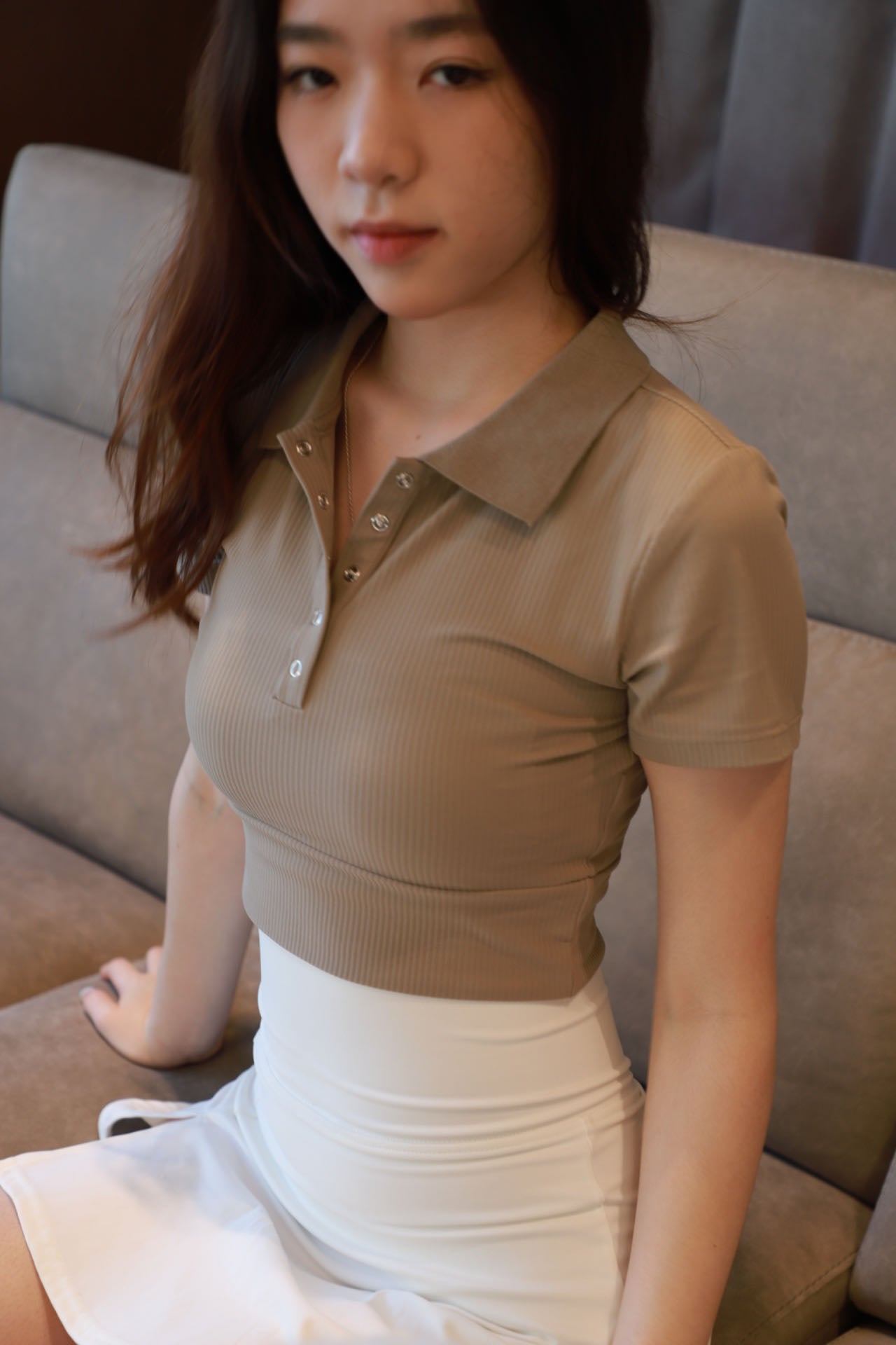 As Active Collar Neck Polo Sports Bra