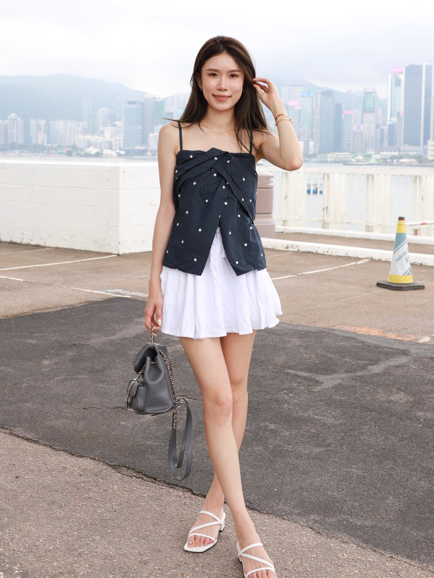 Flower Twisted Shirt Tank Top
