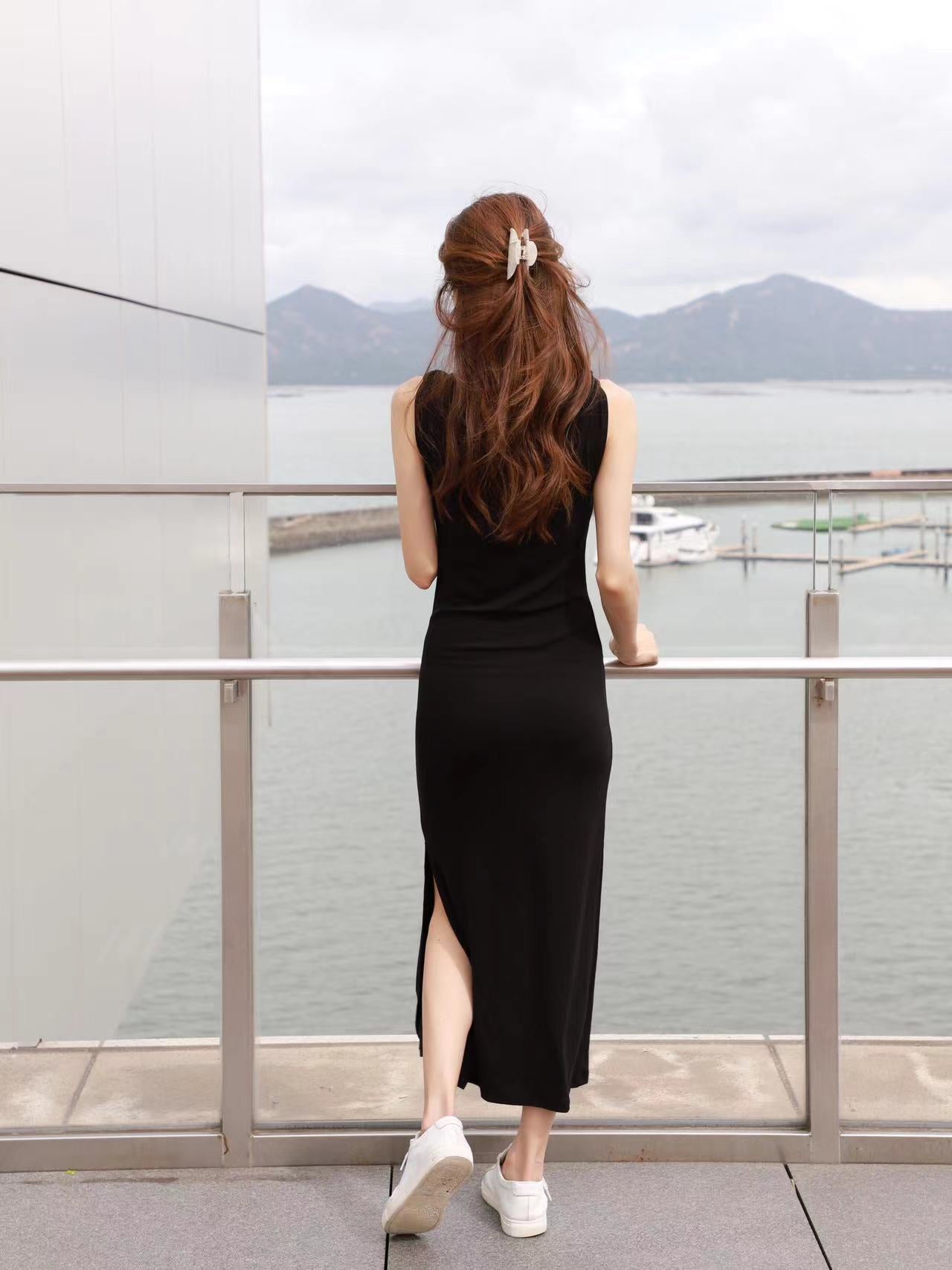 Twisted on Shoulder Maxi Dress