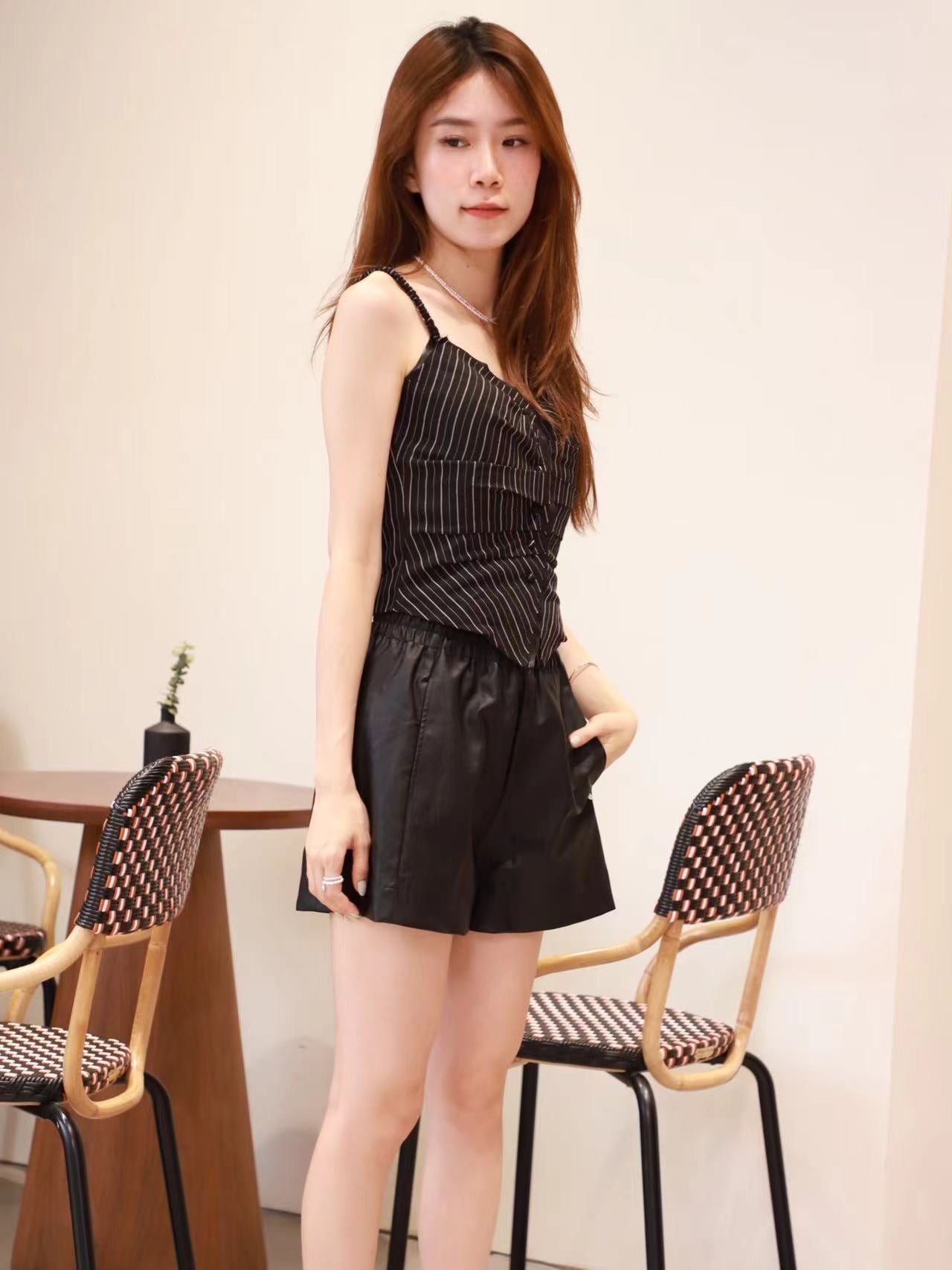 Basic Leather Shorts