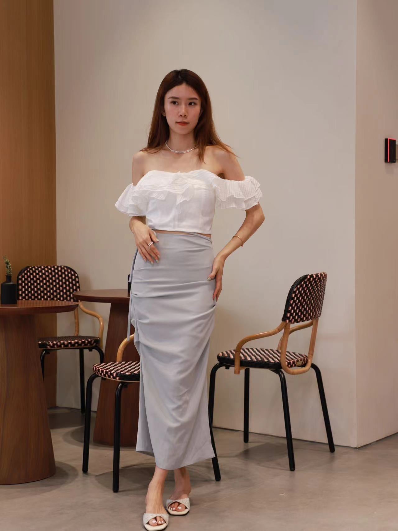 Ruffles Off Shoulder T Top