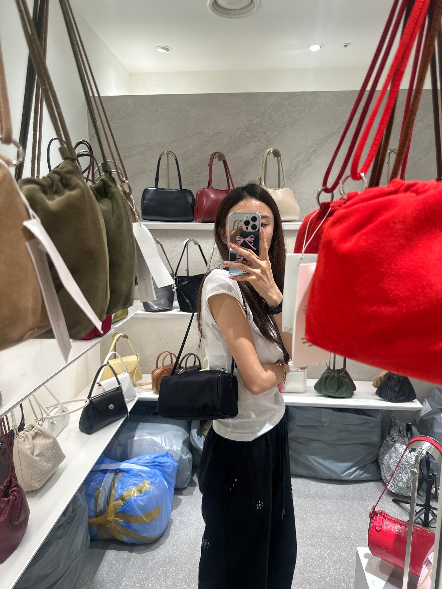 Nylon Circle Handbag