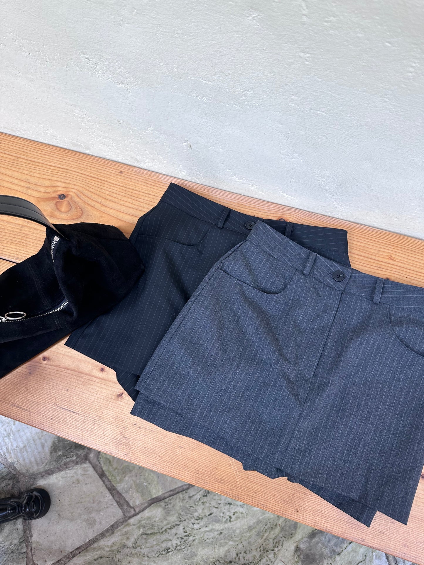 Striped Low Waist Skirt Shorts