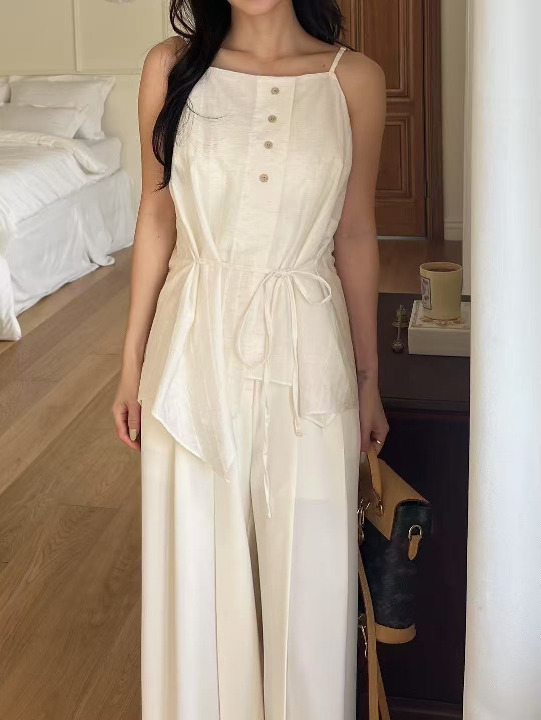 Linen Tank Top with belt