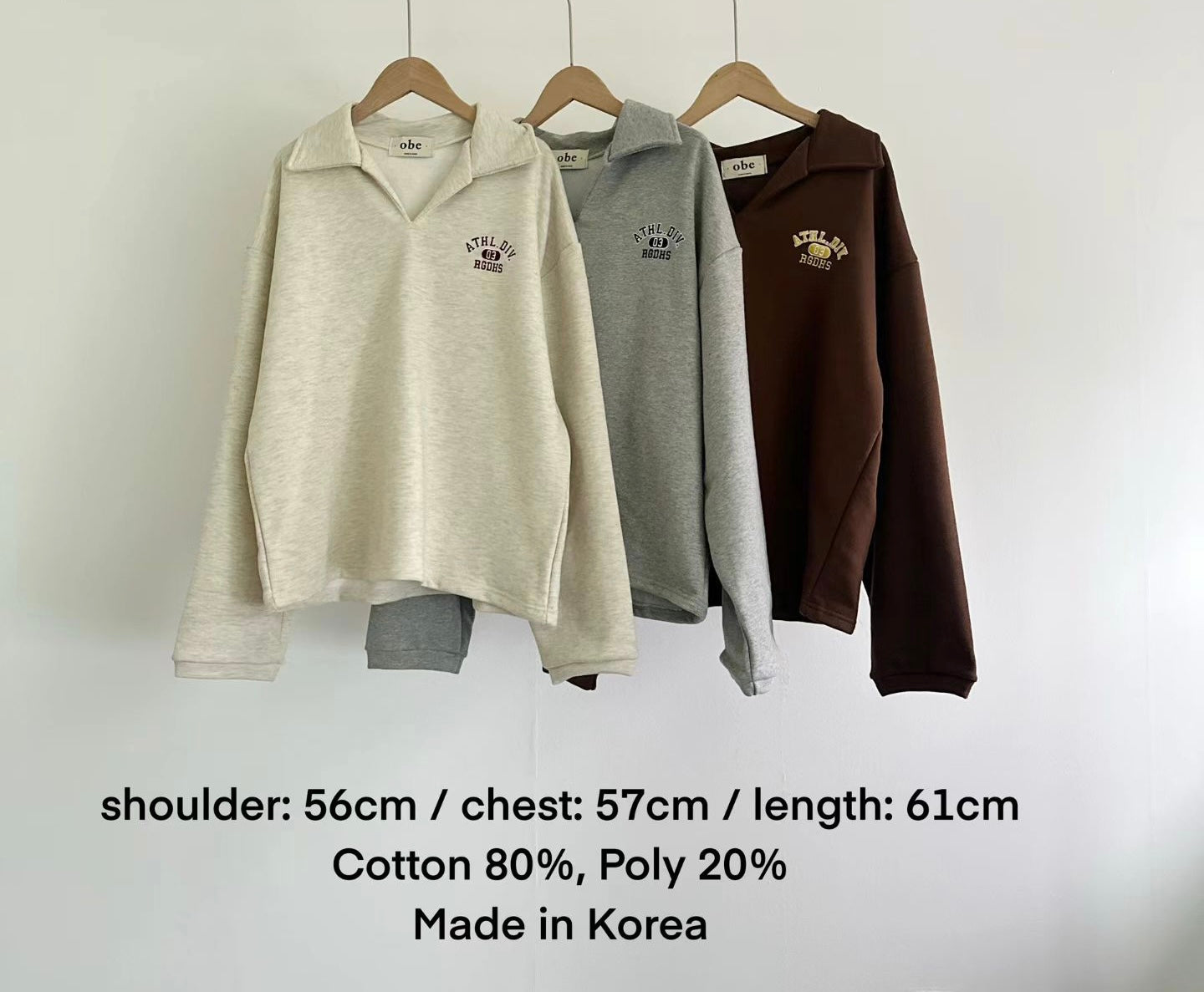 V Neck Collar Sweatshirt