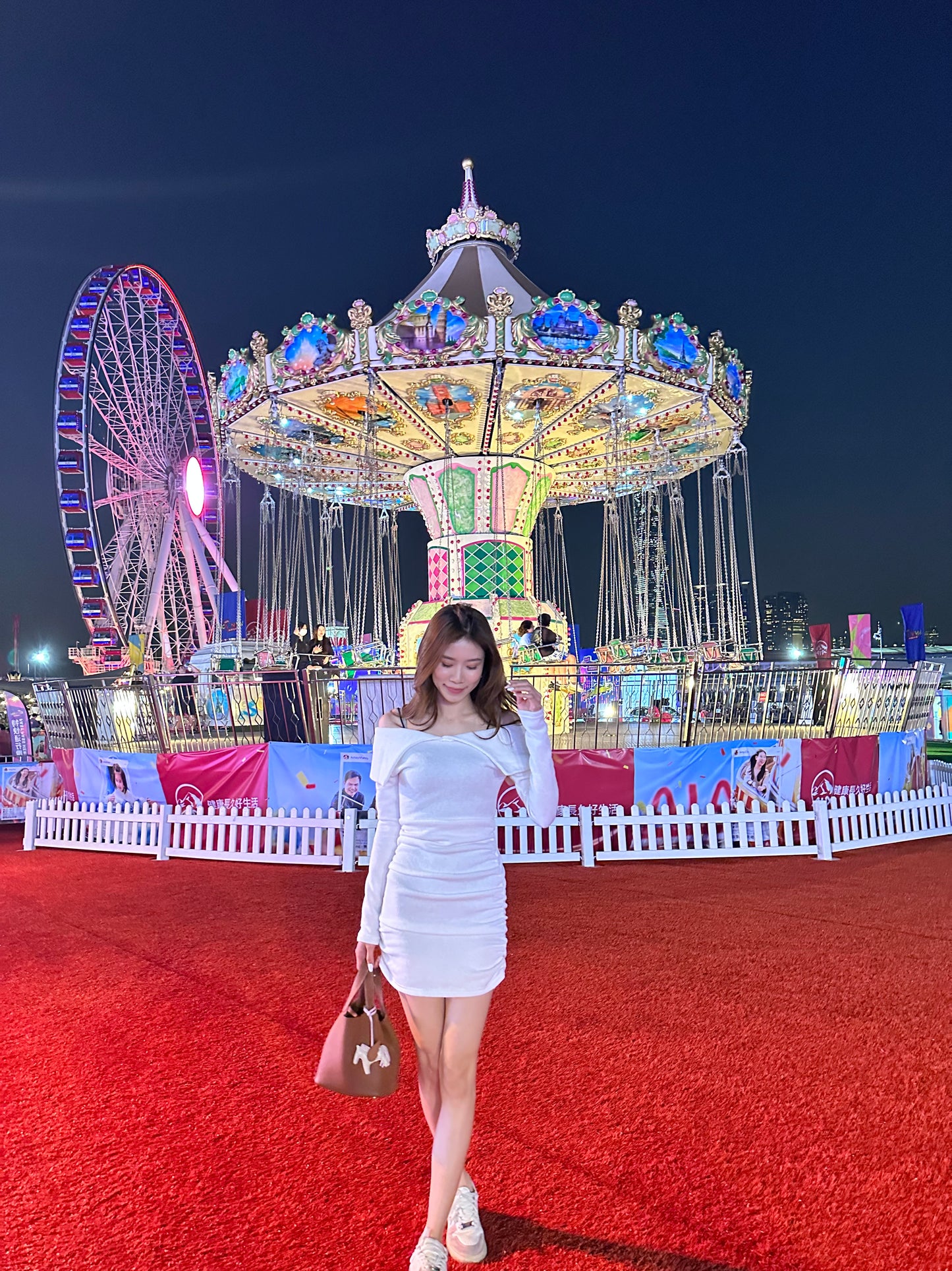 Over Flip Off Shoulder Mini Dress