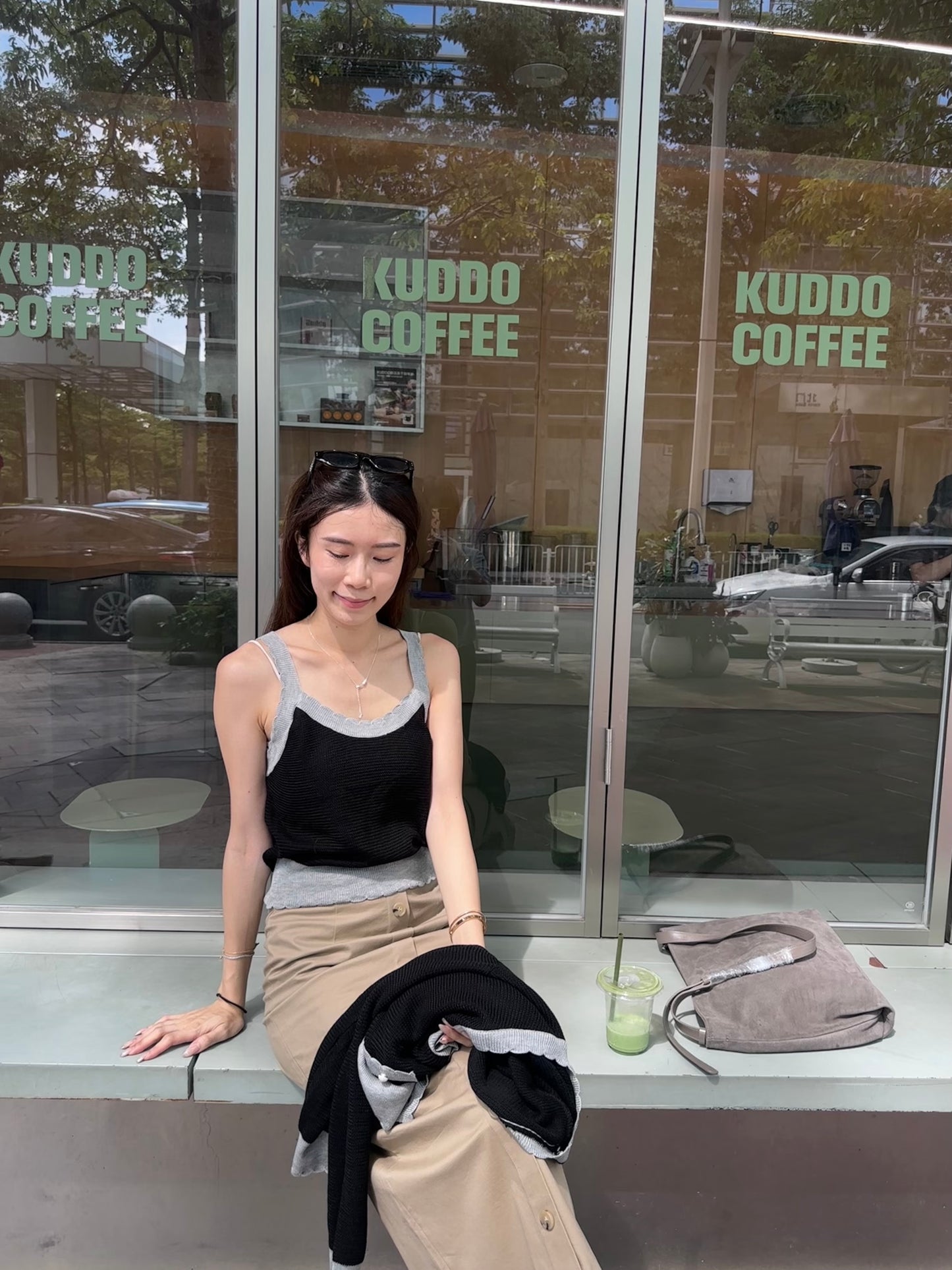 Pearl Knitted Tank & Cardigan Set