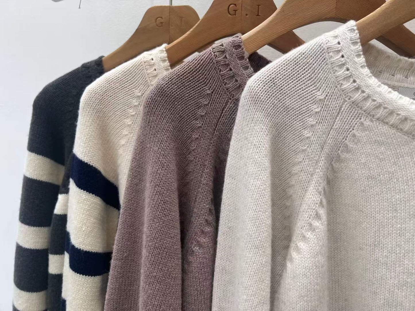 Striped Wool Long Sleeves Top