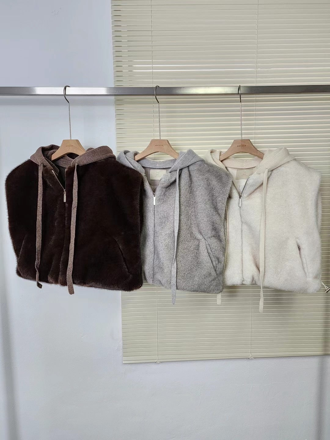 Rabbit Fur Vest with hat